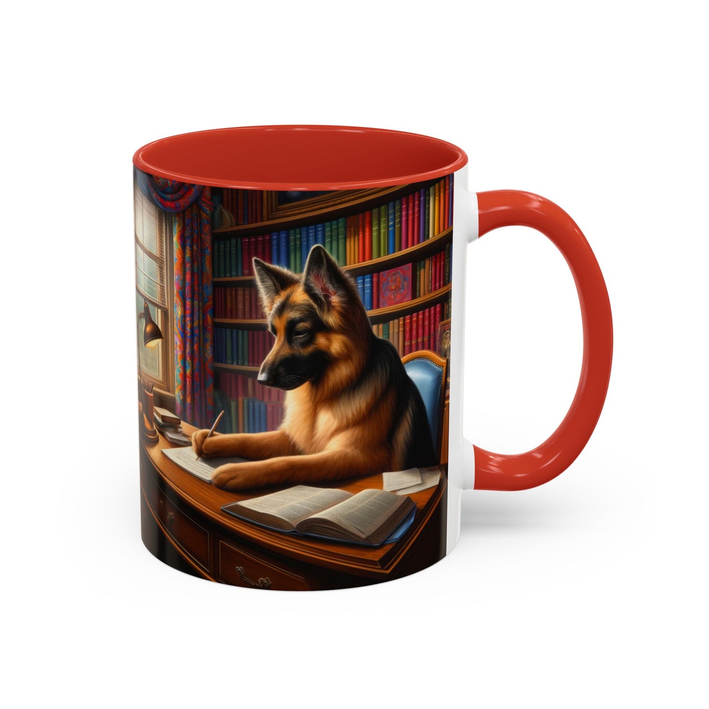 German Shepherd Writing a Book Coffee Mug