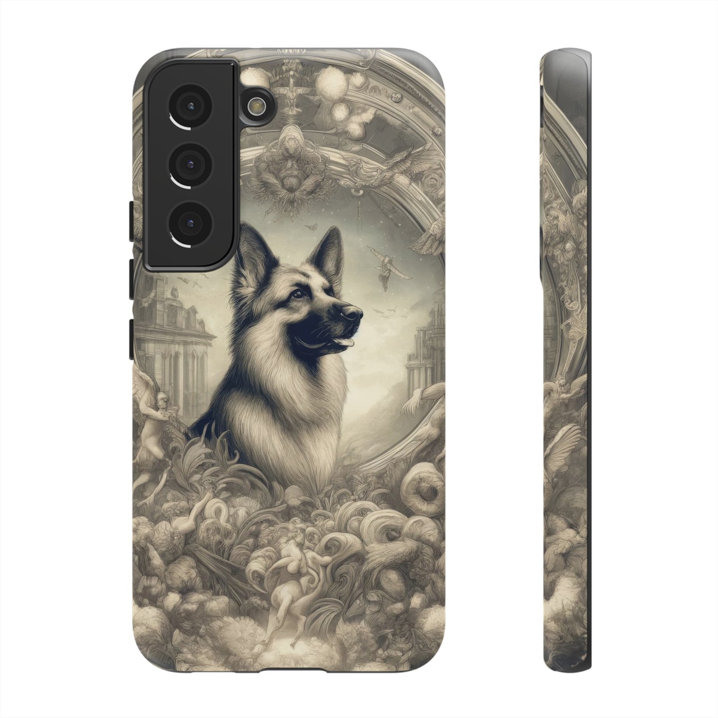 Dreamy fantasy and rococo German Shepherd Phone Case