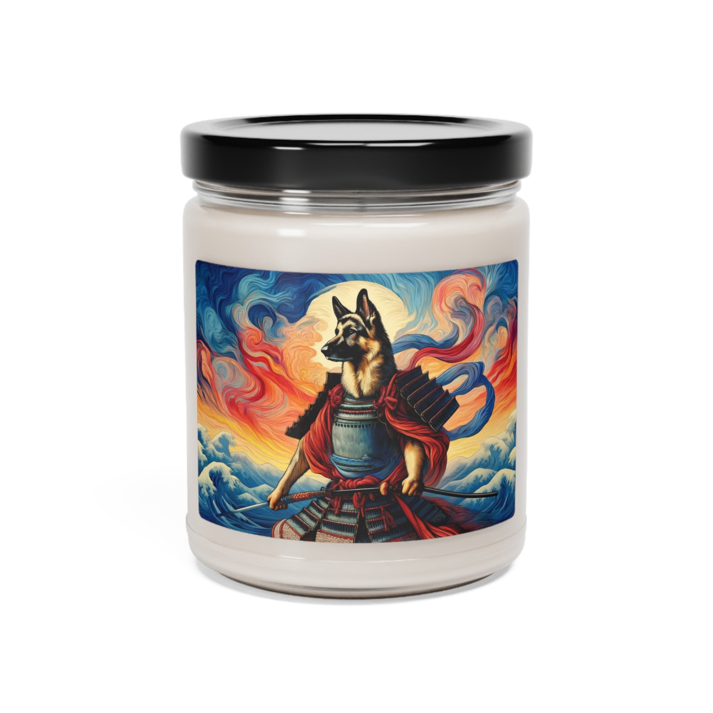 Samurai German Shepherd Scented Soy Candle, 9oz