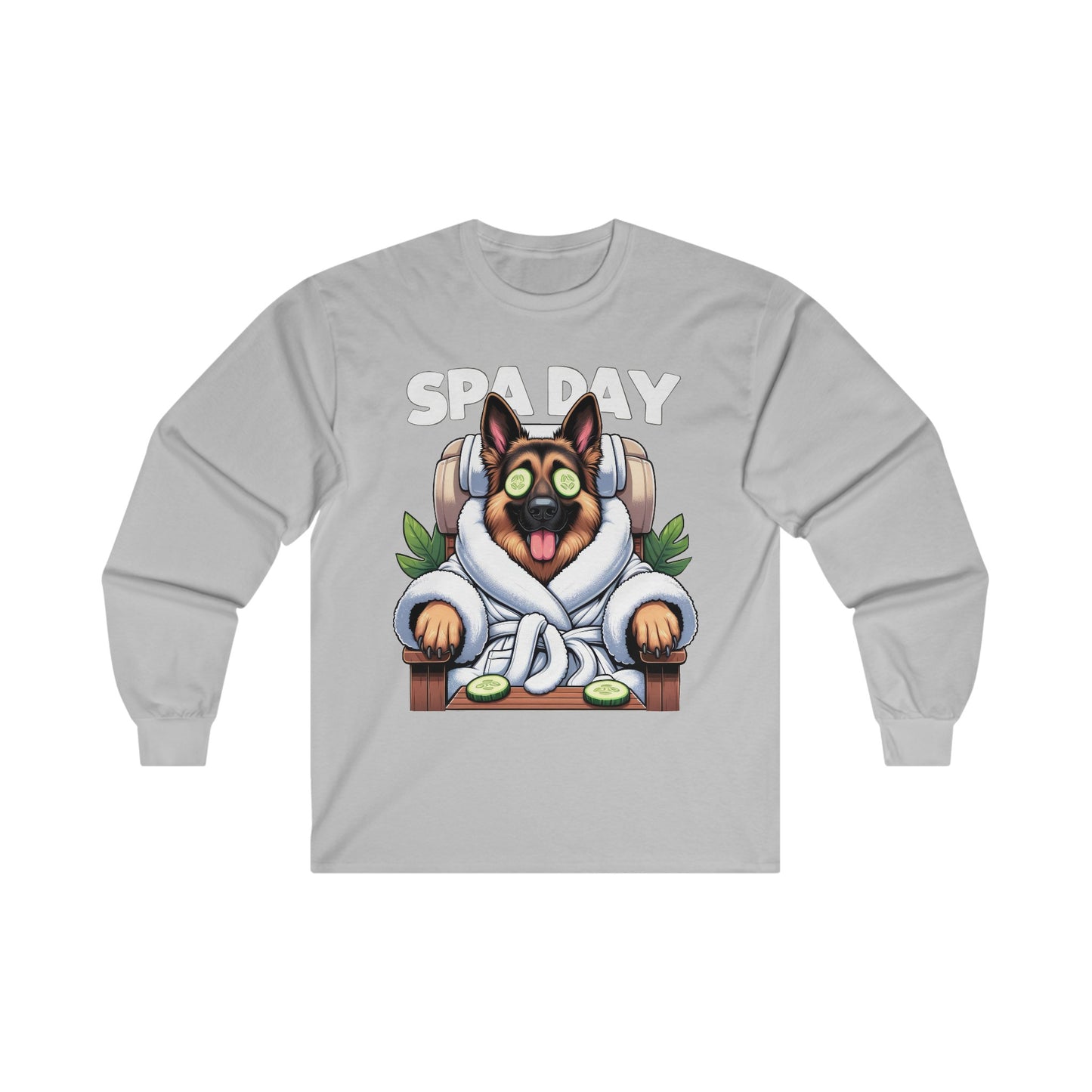 Spa Day Long Sleeve Shirt (20 colors) (German Shepherd)