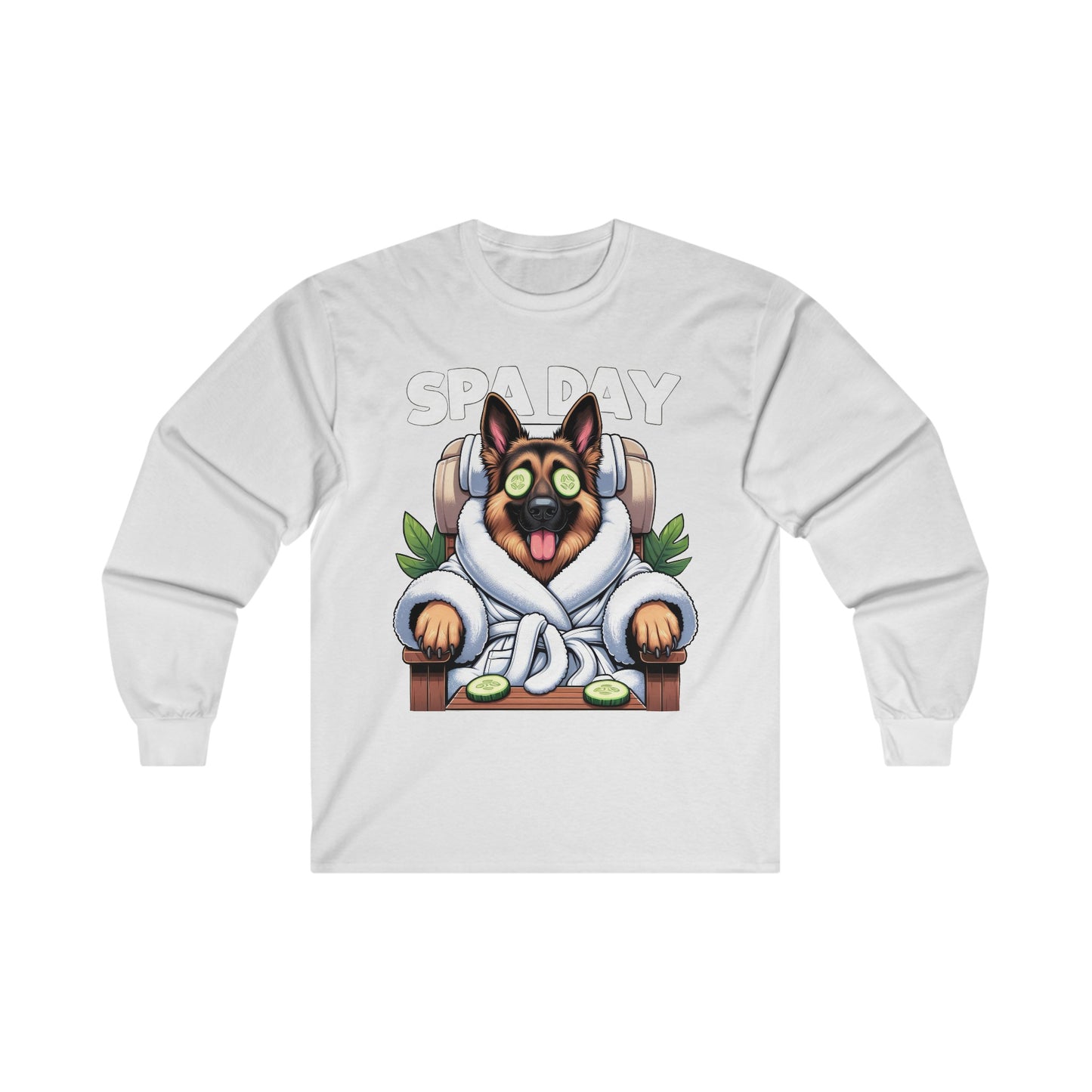 Spa Day Long Sleeve Shirt (20 colors) (German Shepherd)