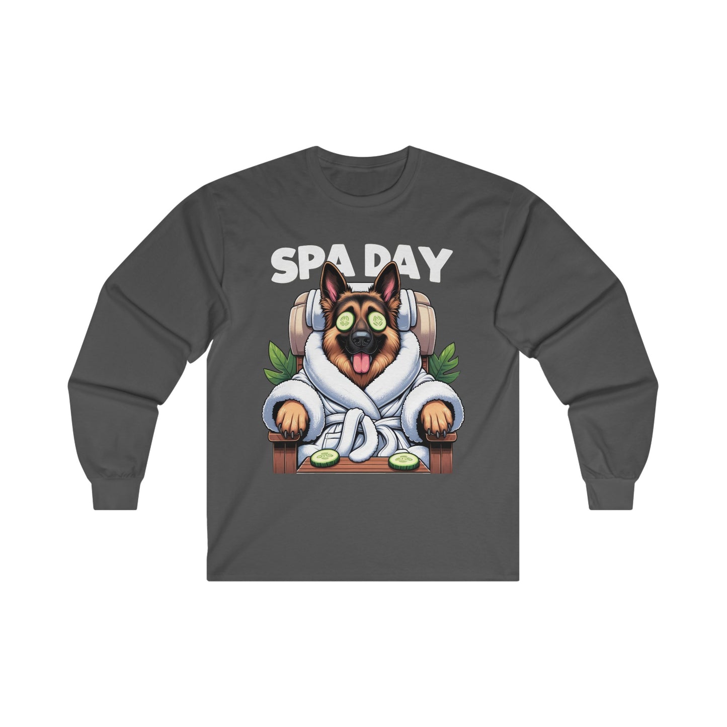 Spa Day Long Sleeve Shirt (20 colors) (German Shepherd)