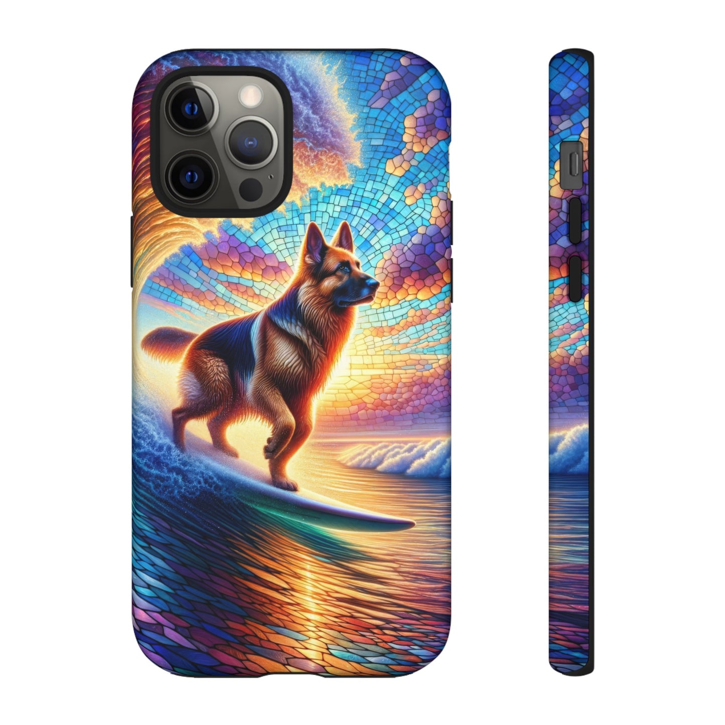 German Shepherd Surfing Phone Case