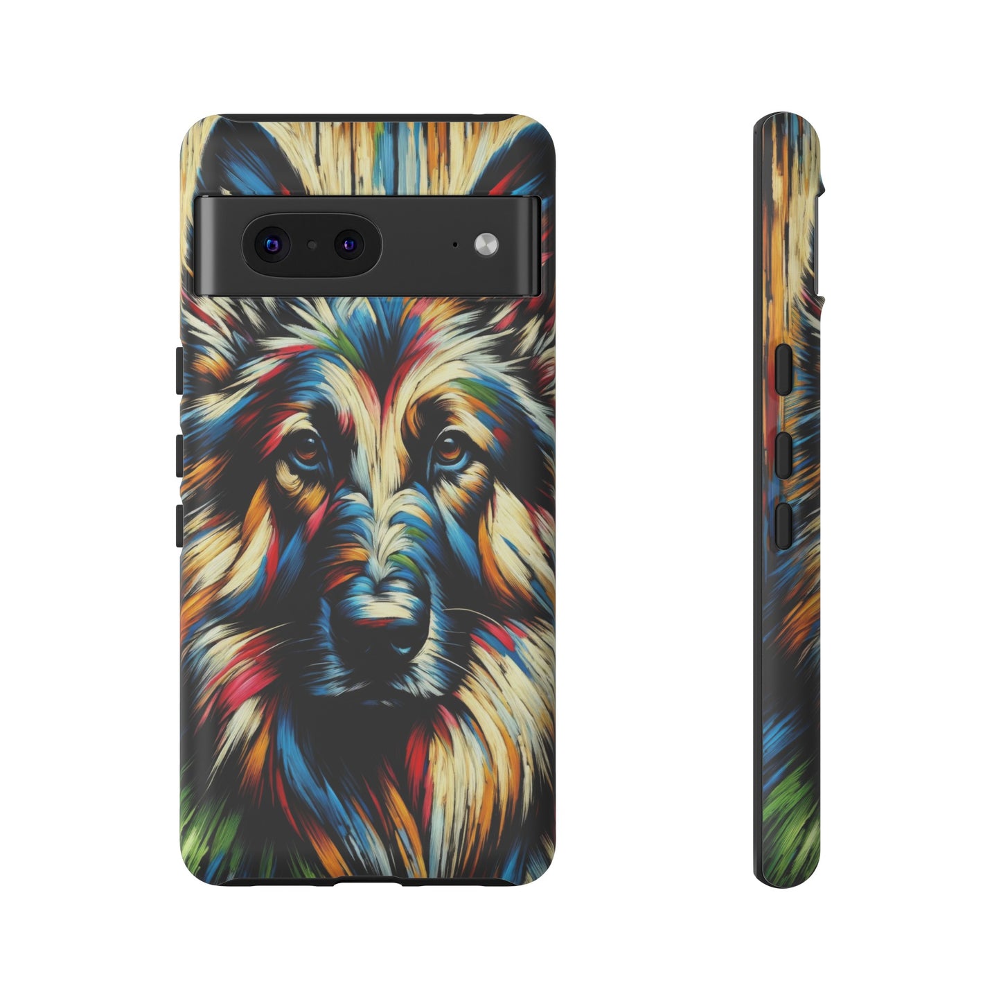 Fauvism scratchboard technique German Shepherd Phone Case