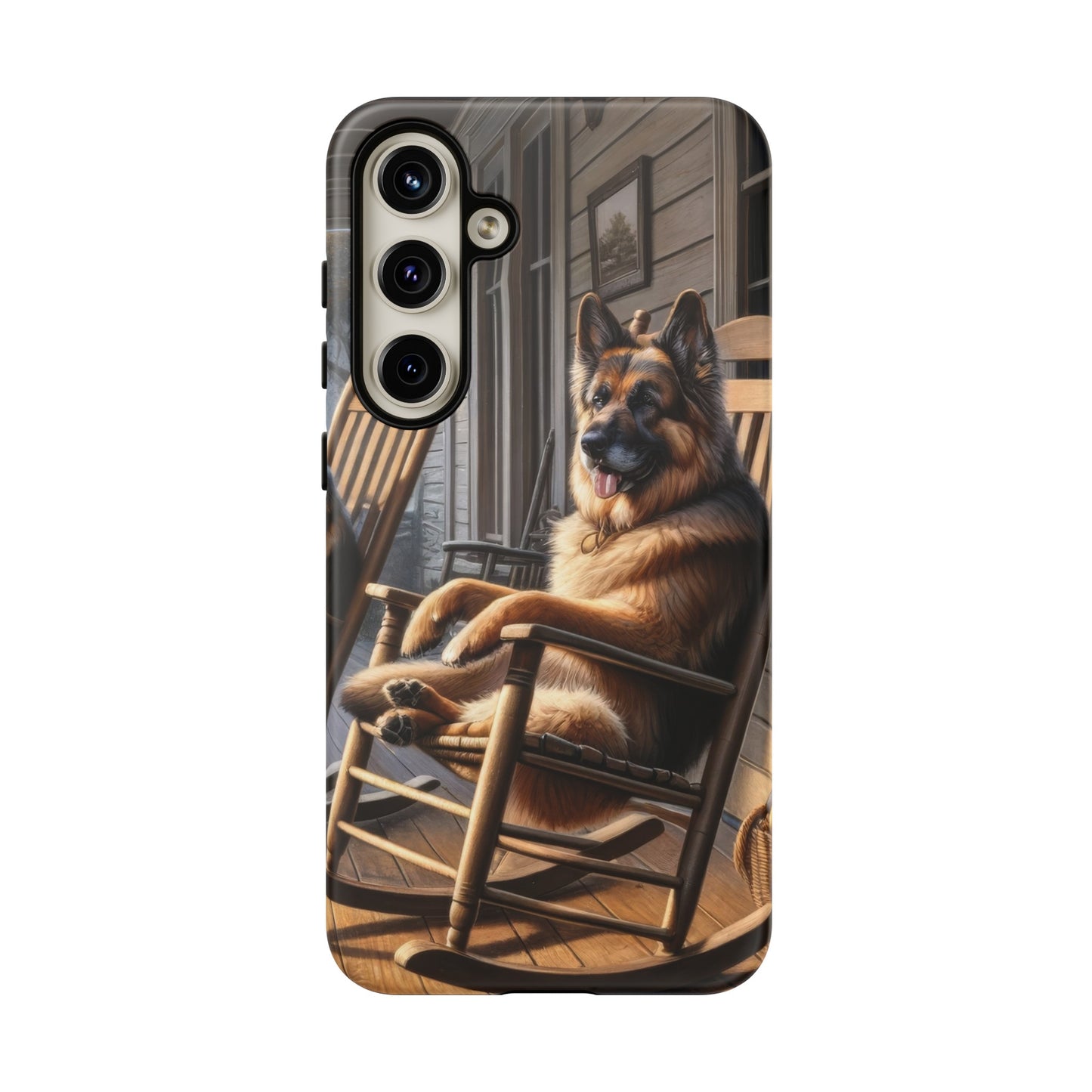 German Shepherd on the Porch Tough Phone Case