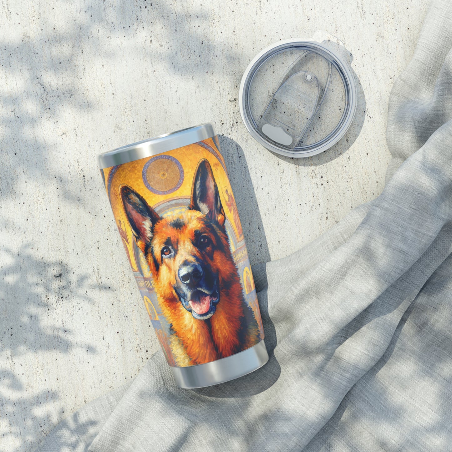 Neo-impressionist German Shepherd 20oz Tumbler