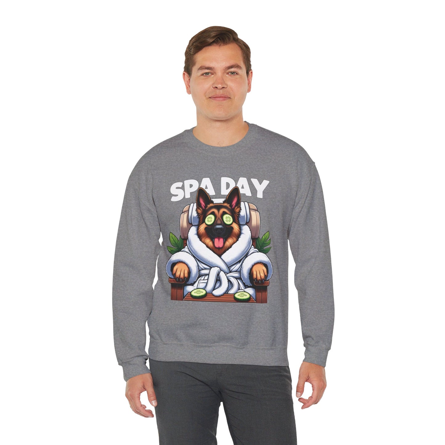 Spa Day Sweatshirt (10 colors) (German Shepherd)