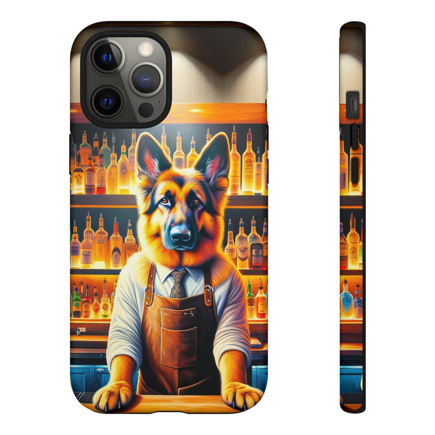 German Shepherd Tending a Bar Phone Case