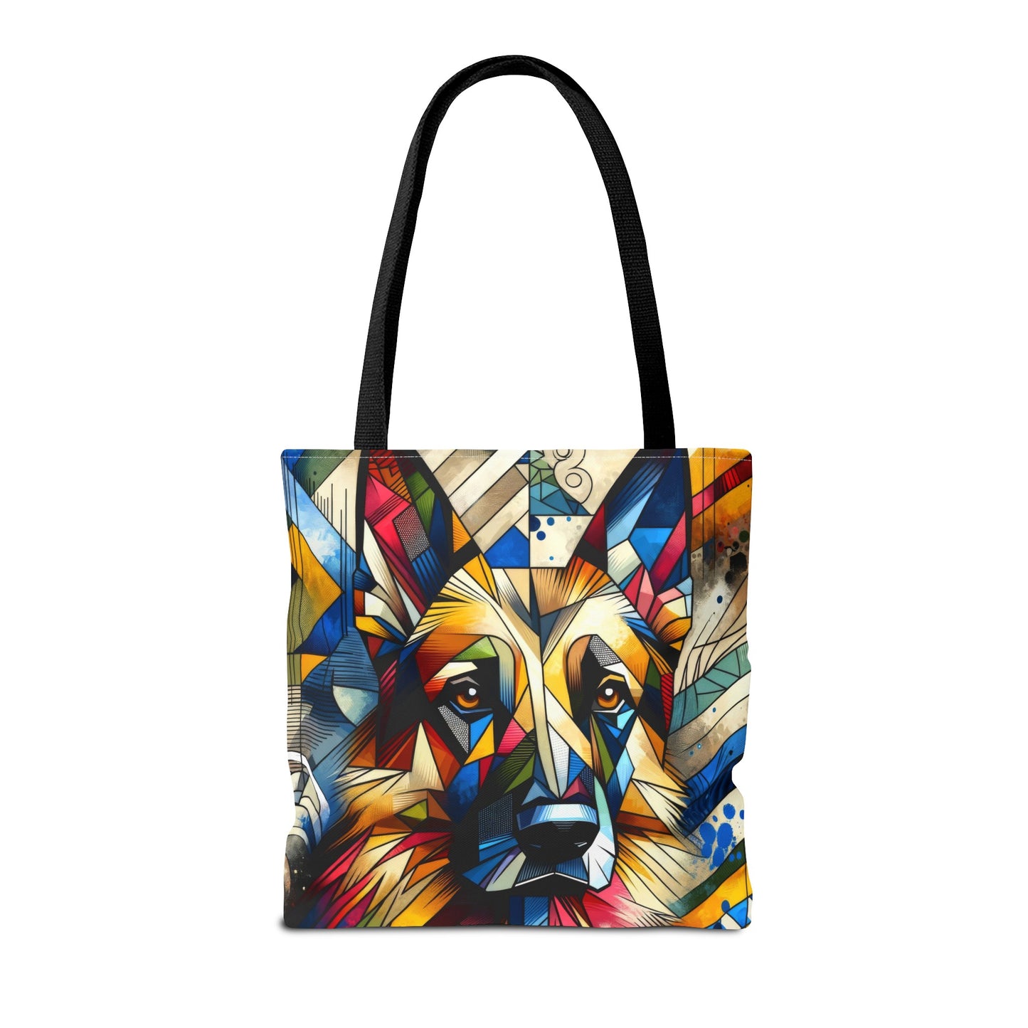 Cubist German Shepherd Tote Bag