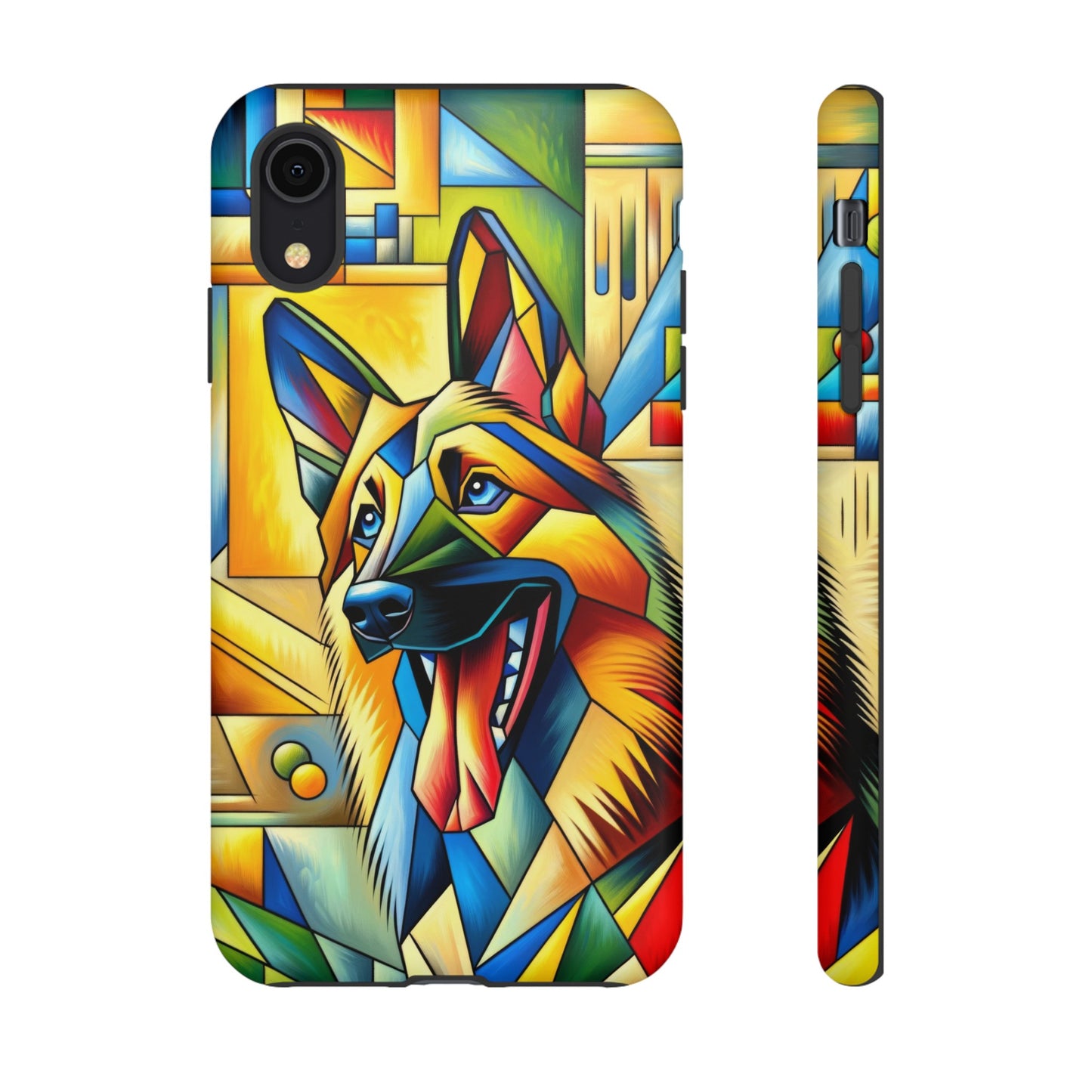 German Shepherd in Cubism Tough Phone Case