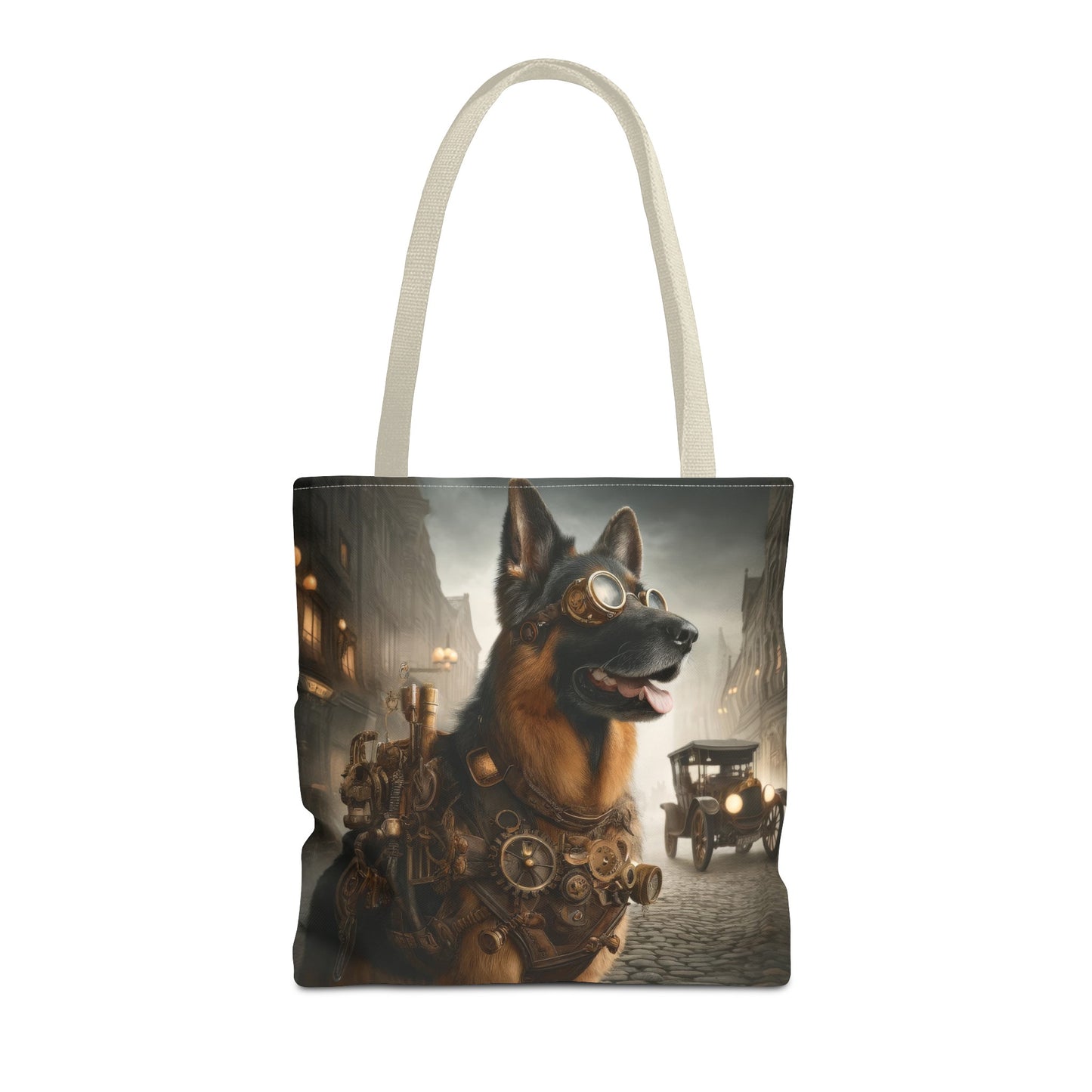 Realism and steampunk German Shepherd Tote Bag