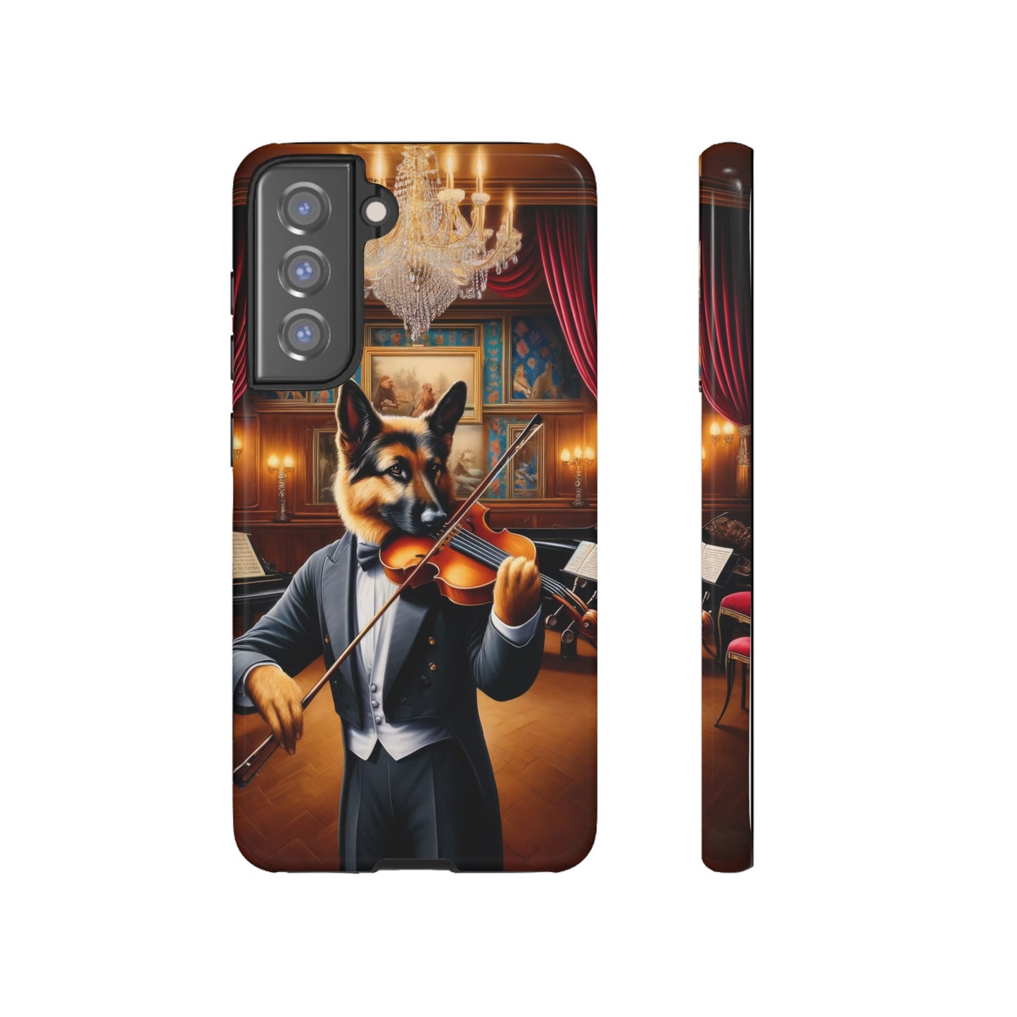 German Shepherd Playing the Violin Phone Case