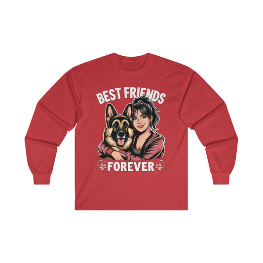 Best Friends Forever Long Sleeve Shirt (20 colors) (German Shepherd)