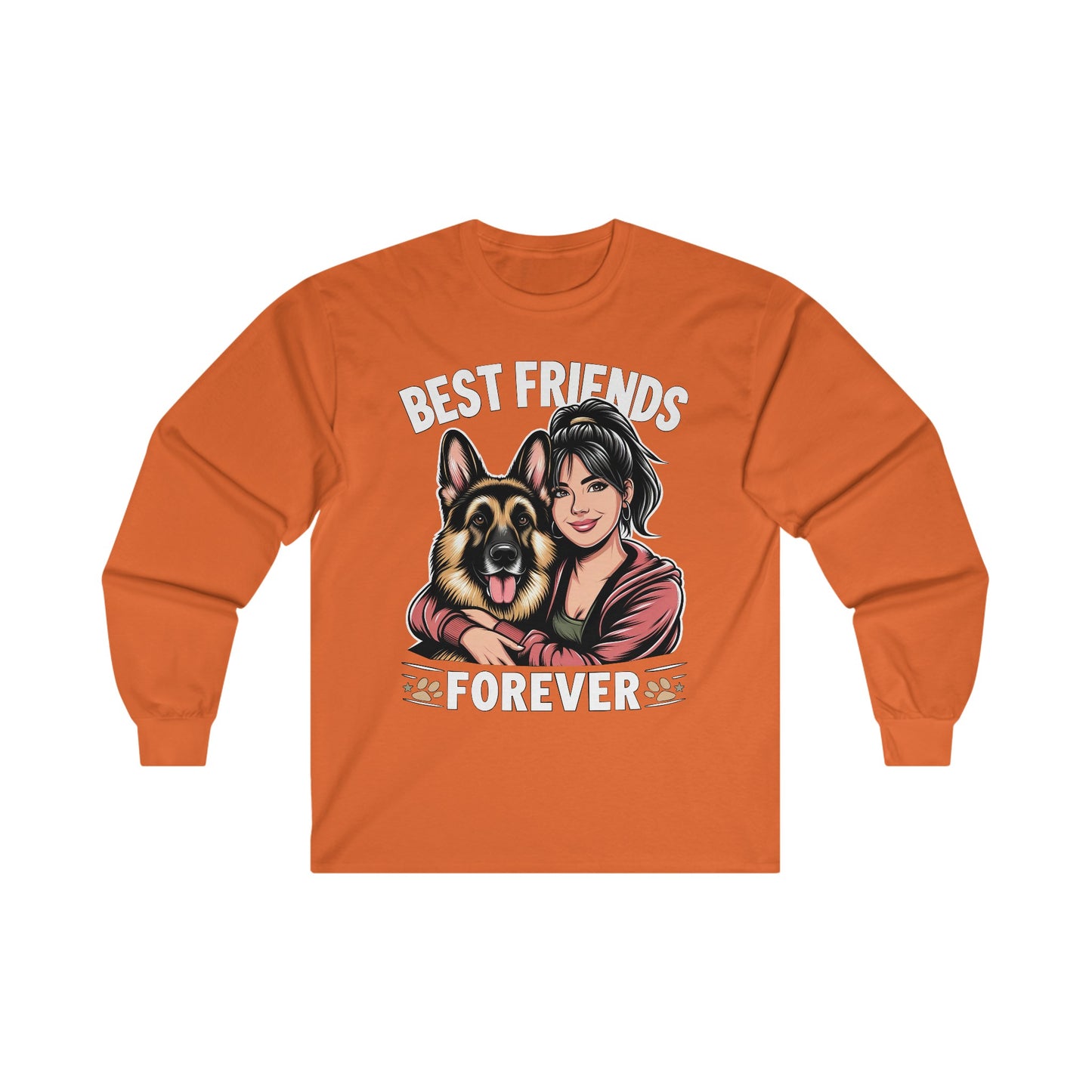 Best Friends Forever Long Sleeve Shirt (20 colors) (German Shepherd)