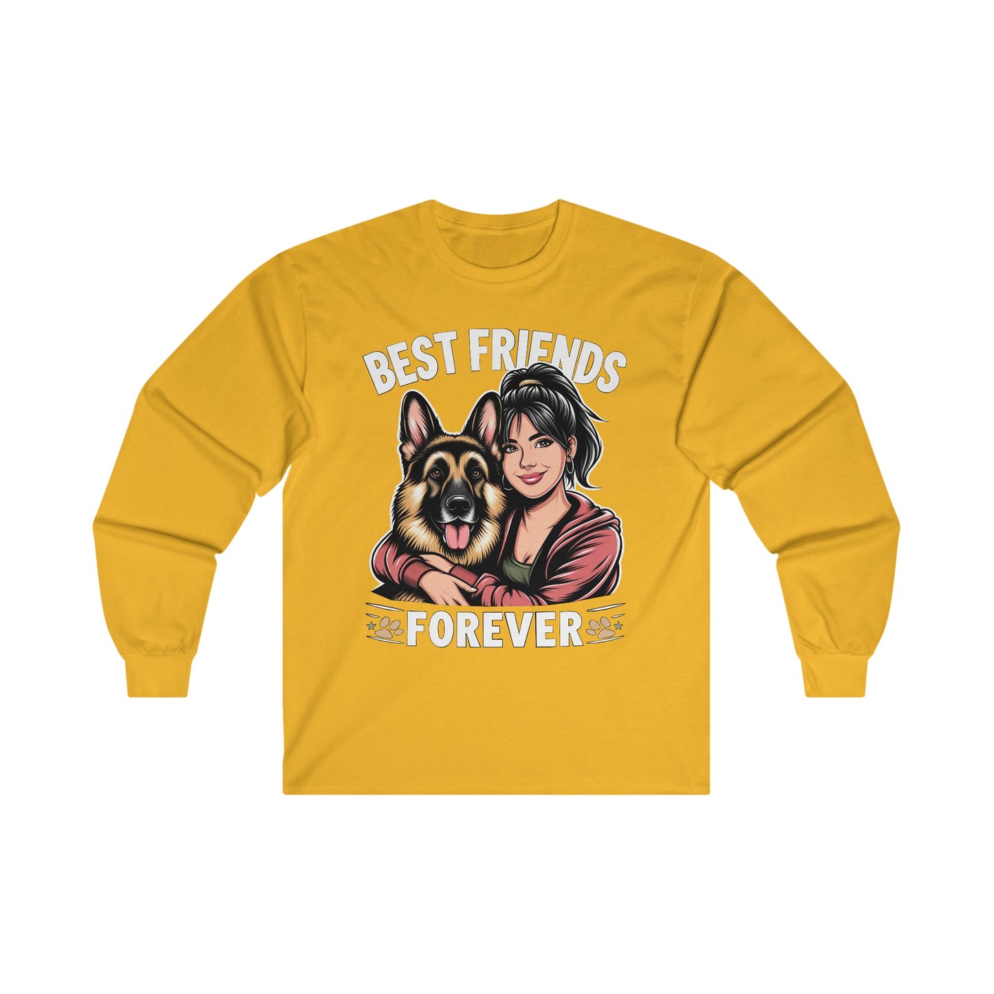 Best Friends Forever Long Sleeve Shirt (20 colors) (German Shepherd)