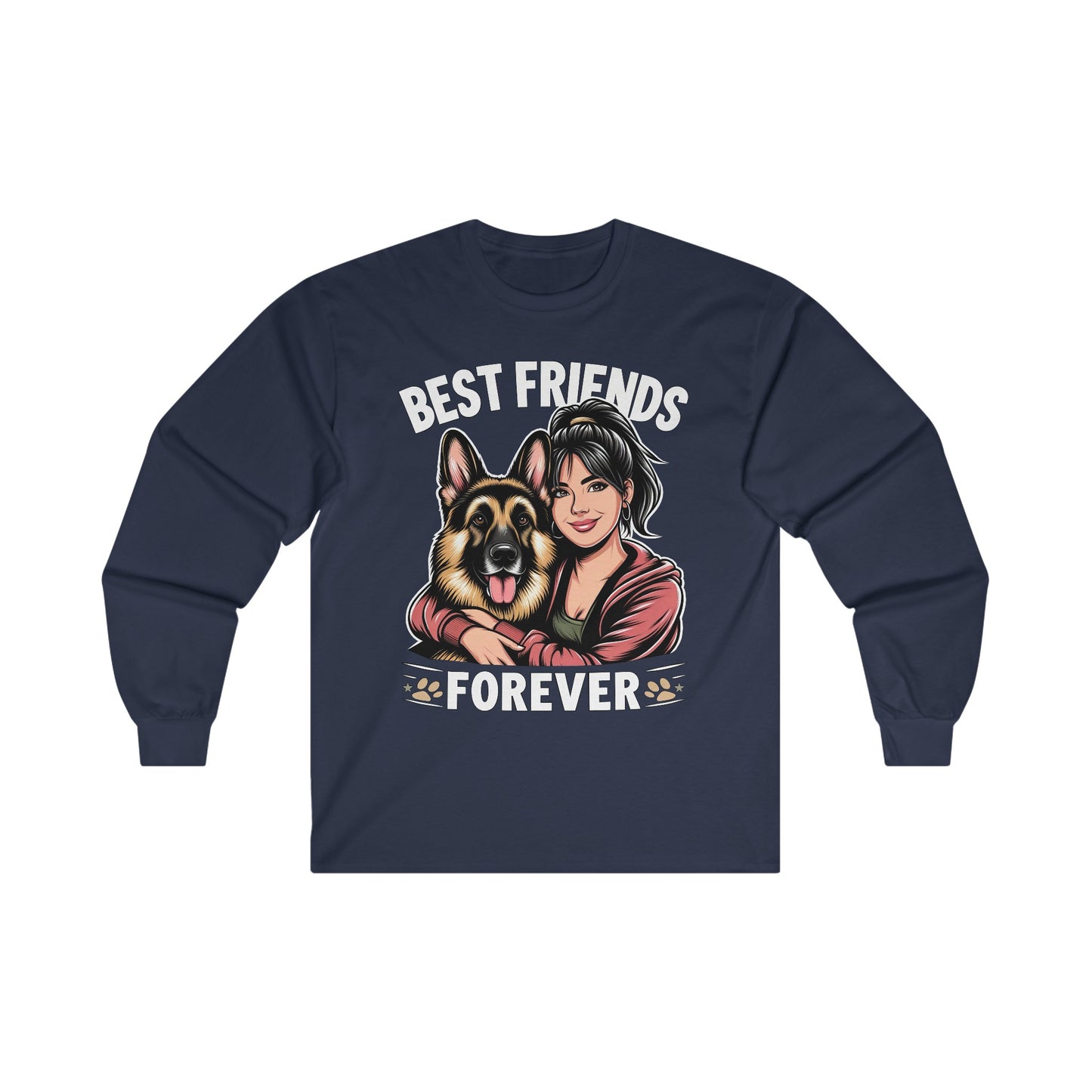 Best Friends Forever Long Sleeve Shirt (20 colors) (German Shepherd)