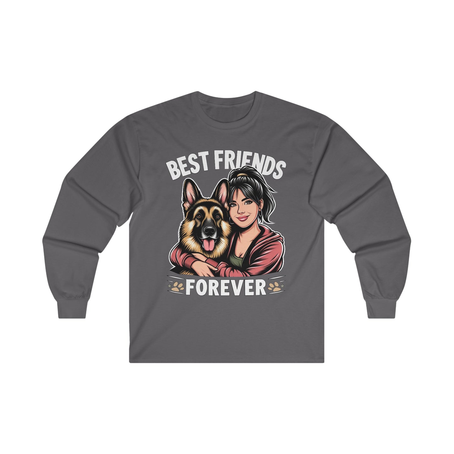 Best Friends Forever Long Sleeve Shirt (20 colors) (German Shepherd)