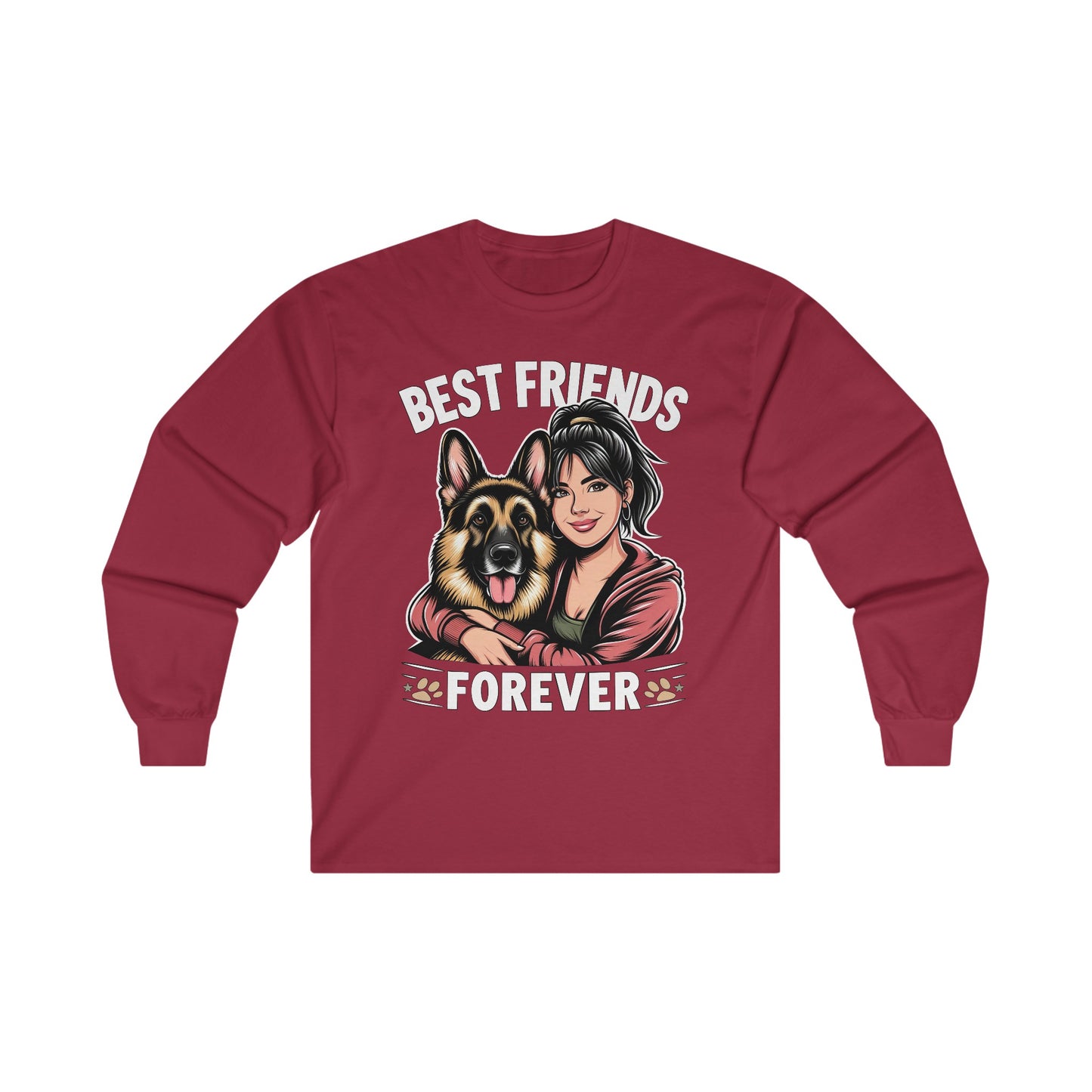 Best Friends Forever Long Sleeve Shirt (20 colors) (German Shepherd)