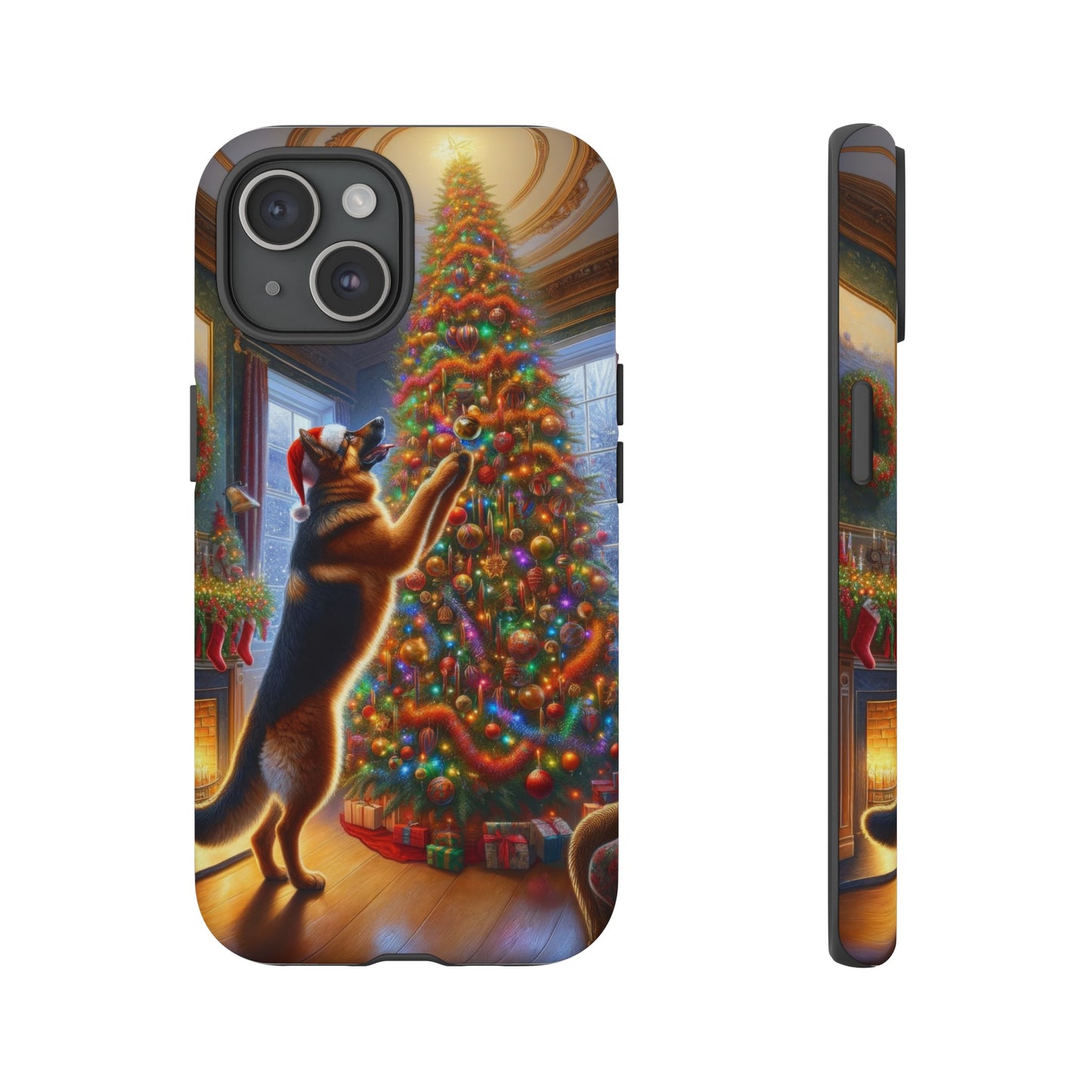 German Shepherd Christmas Tree Phone Case