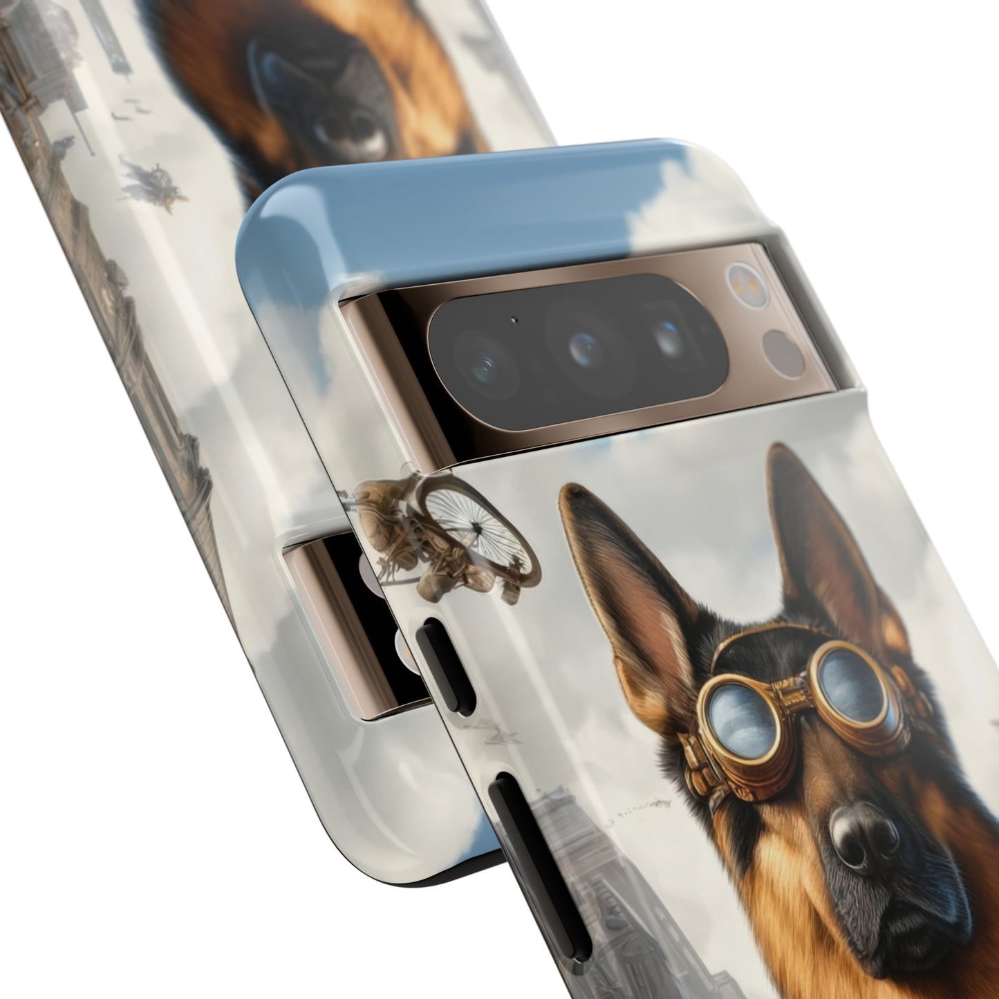 Realism and steampunk German Shepherd Phone Case