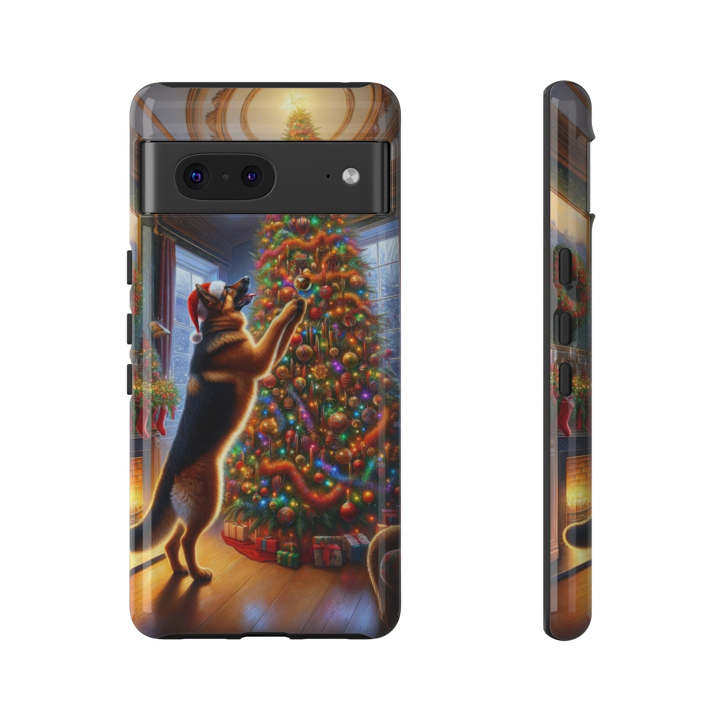 German Shepherd Christmas Tree Phone Case