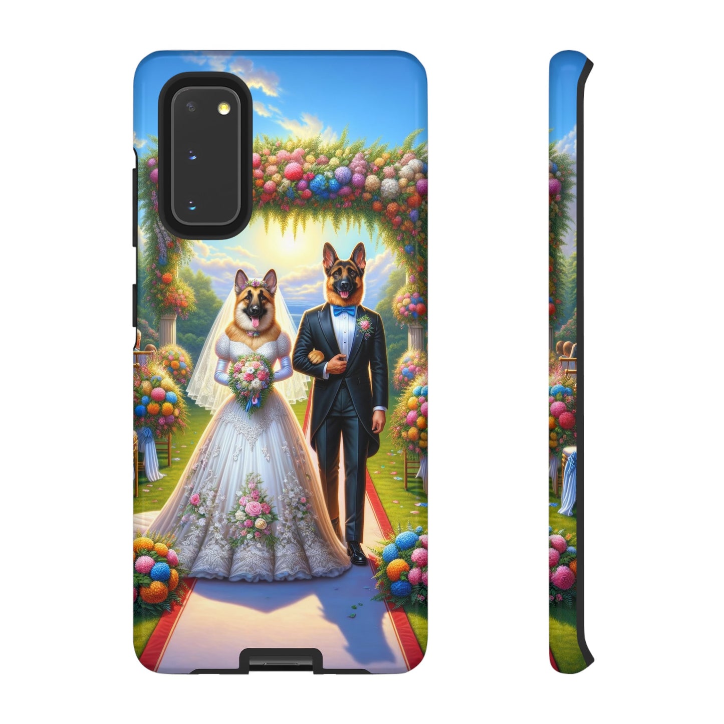 German Shepherds getting Married  Phone Case