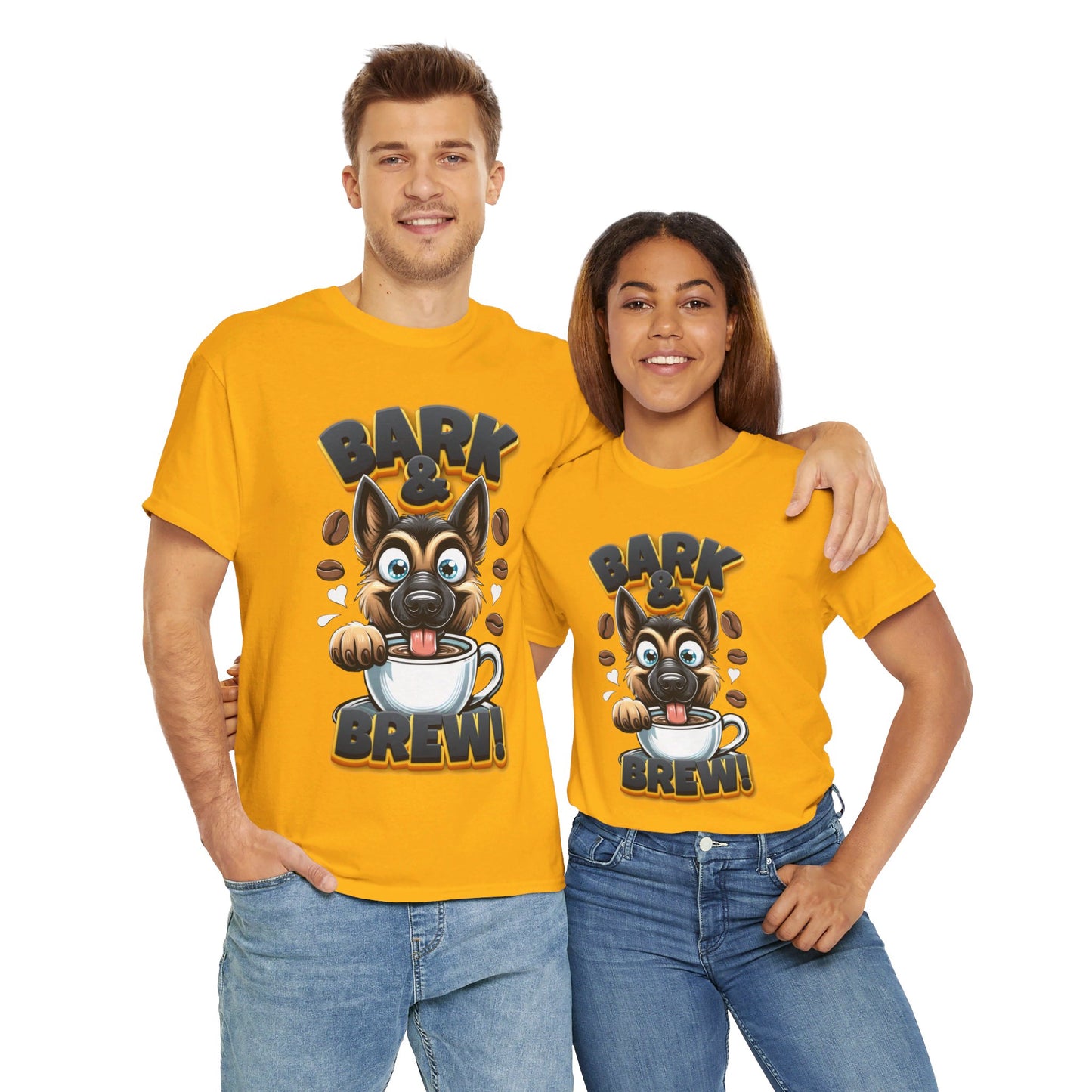 Bark and Brew T-Shirt (13 colors) (German Shepherd)