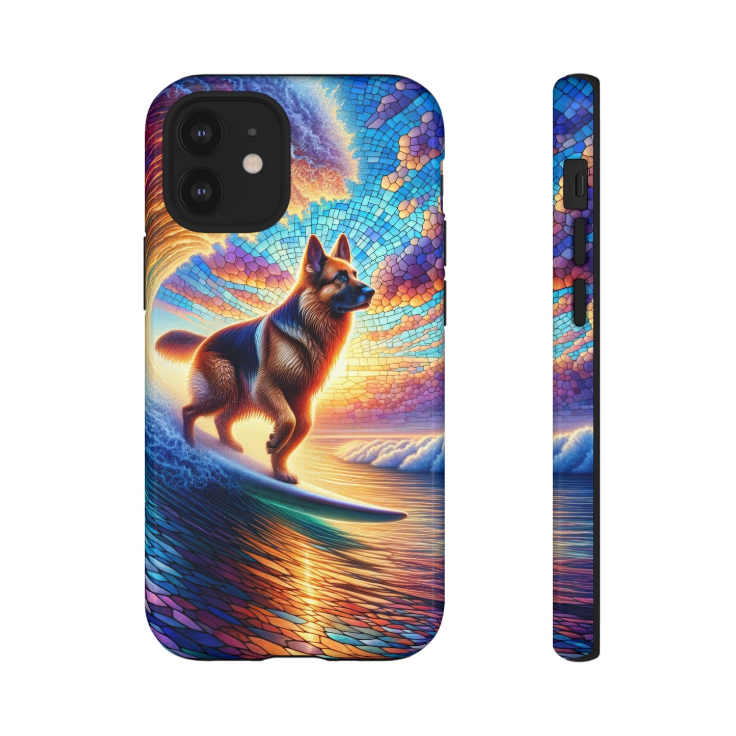 German Shepherd Surfing Phone Case