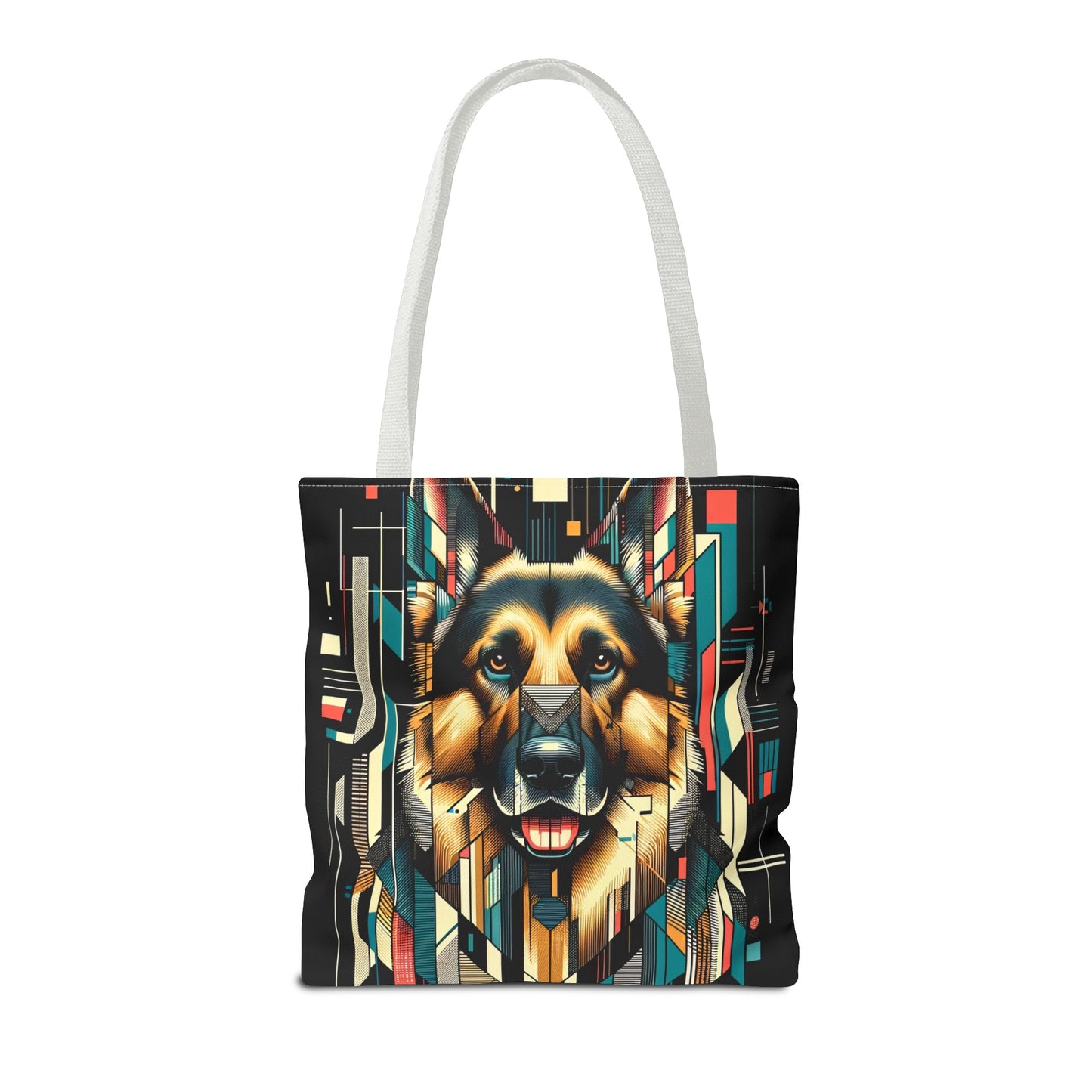 Constructivist and dadaist German Shepherd Tote Bag