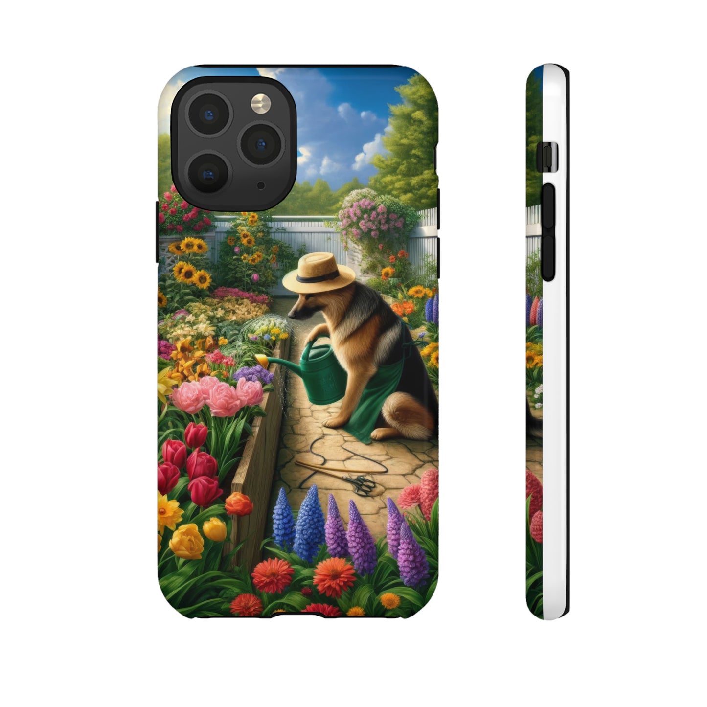 German Shepherd Gardening Phone Case