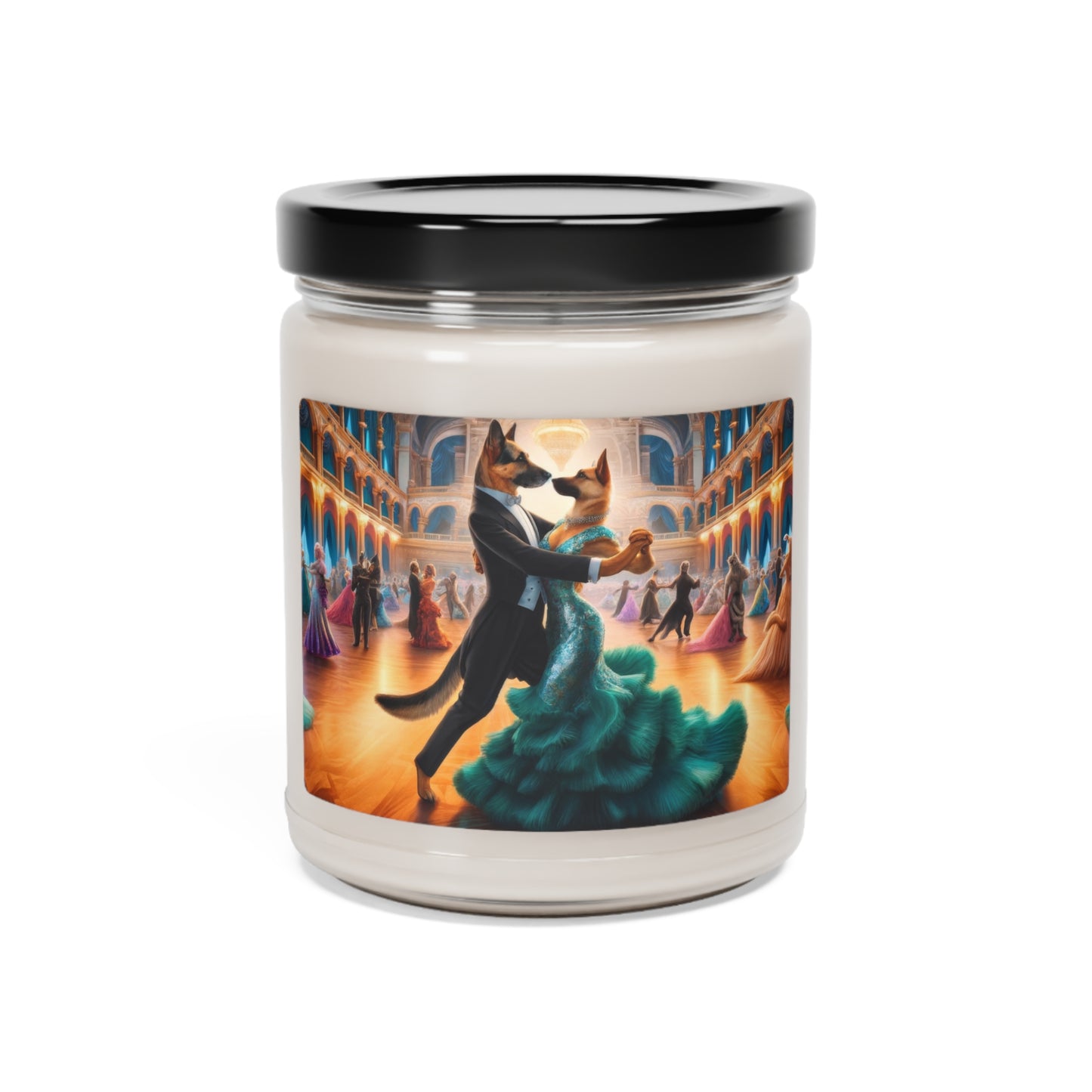 Dancing German Shepherds Scented Soy Candle, 9oz