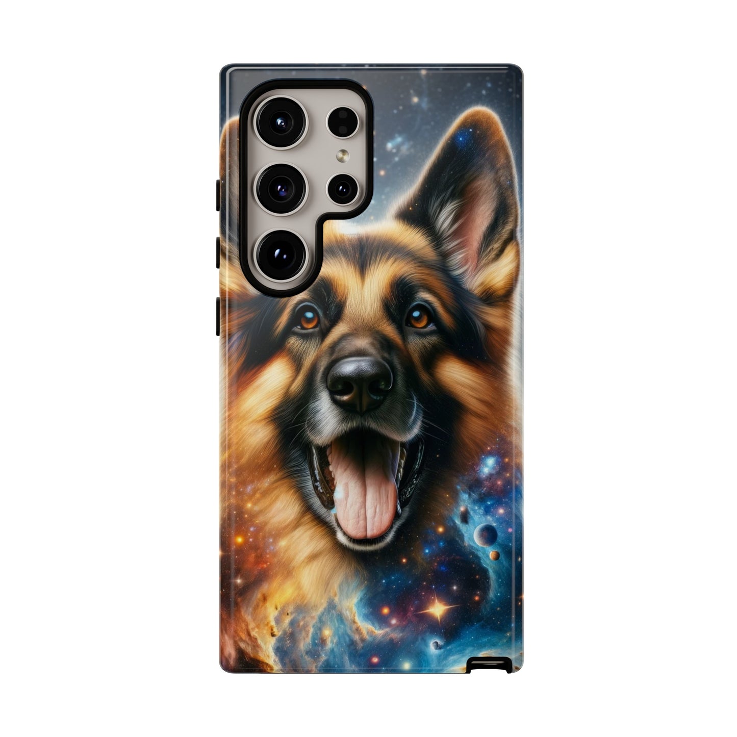 German Shepherd in Space Tough Phone Case