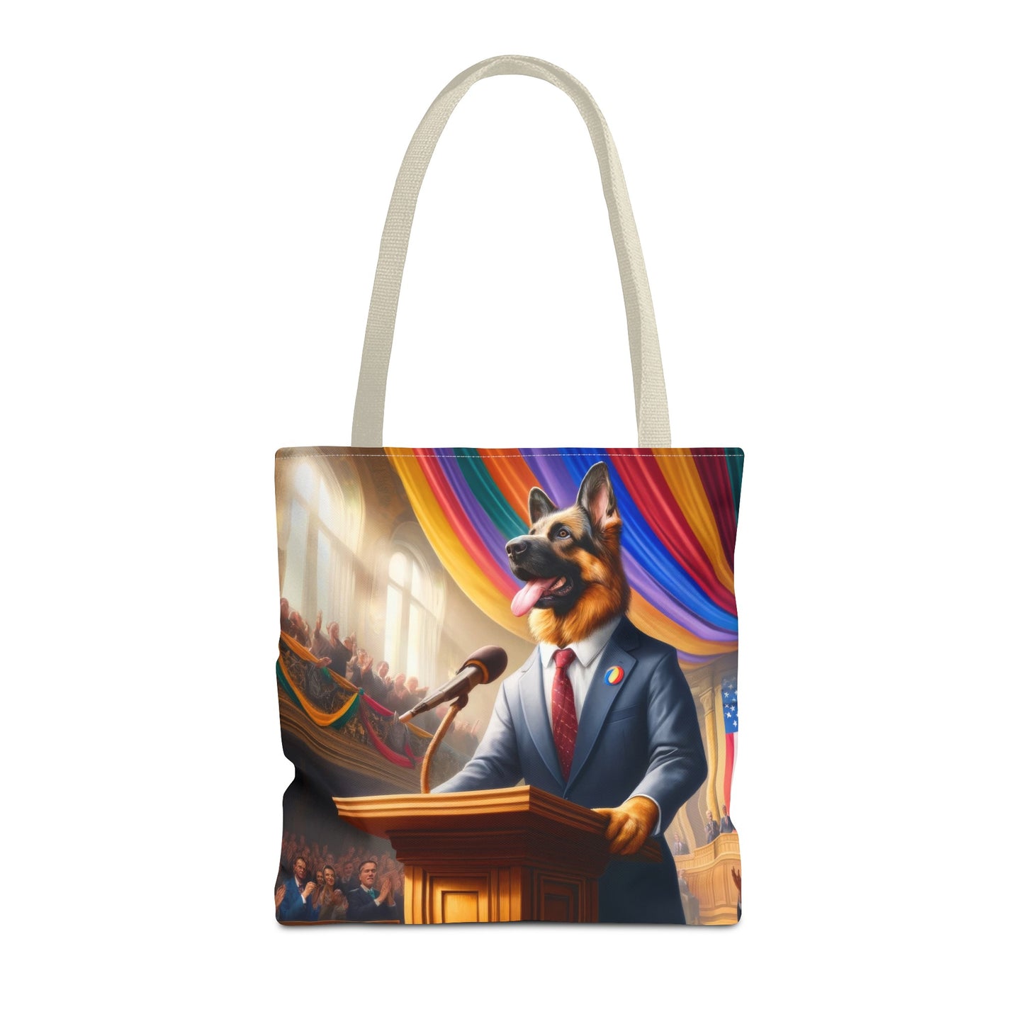 German Shepherd Giving a Speech Tote Bag