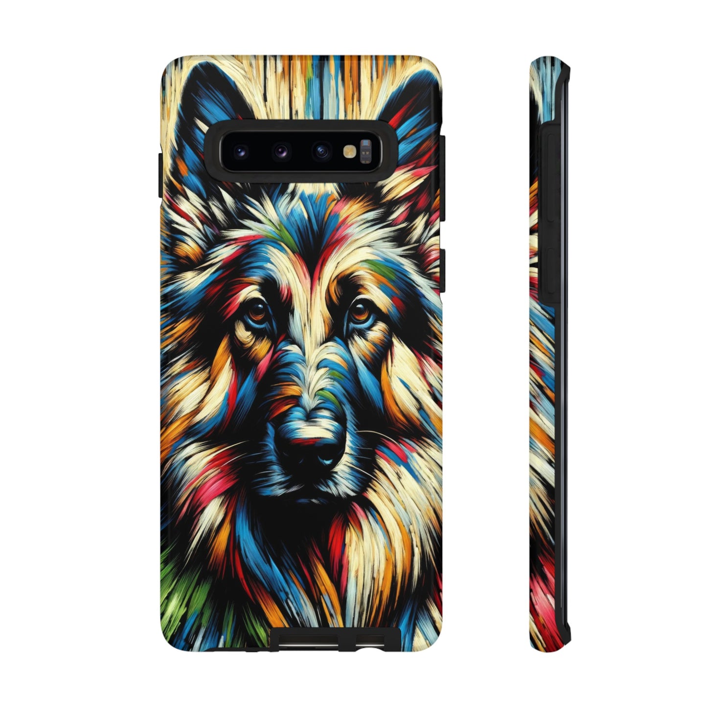 Fauvism scratchboard technique German Shepherd Phone Case