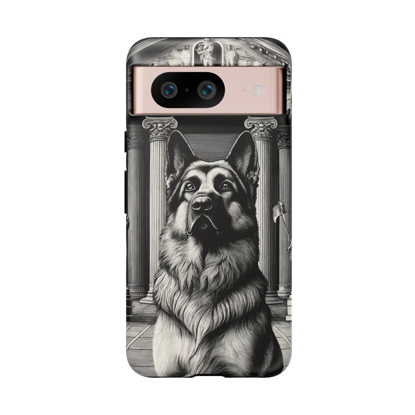 Etching and greco-roman German Shepherd Phone Case