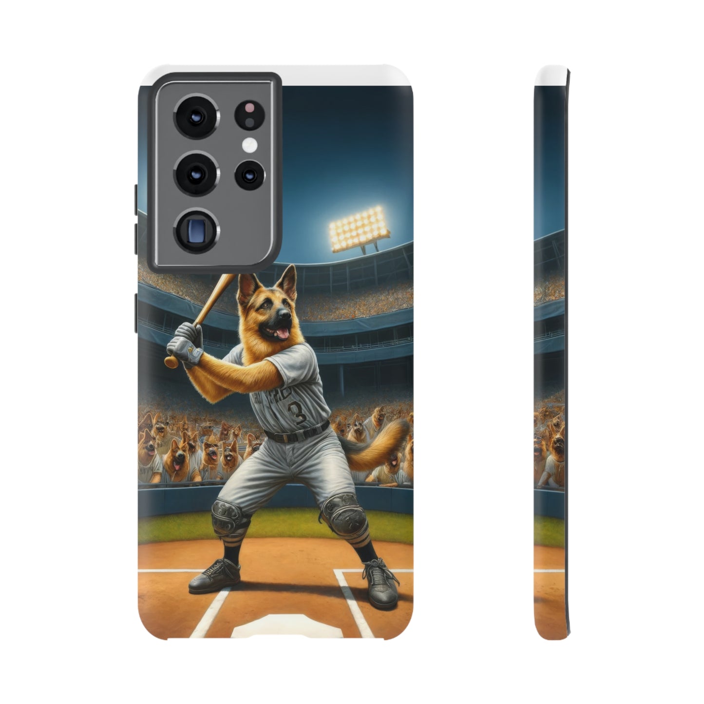 German Shepherd Playing Baseball Tough Phone Case