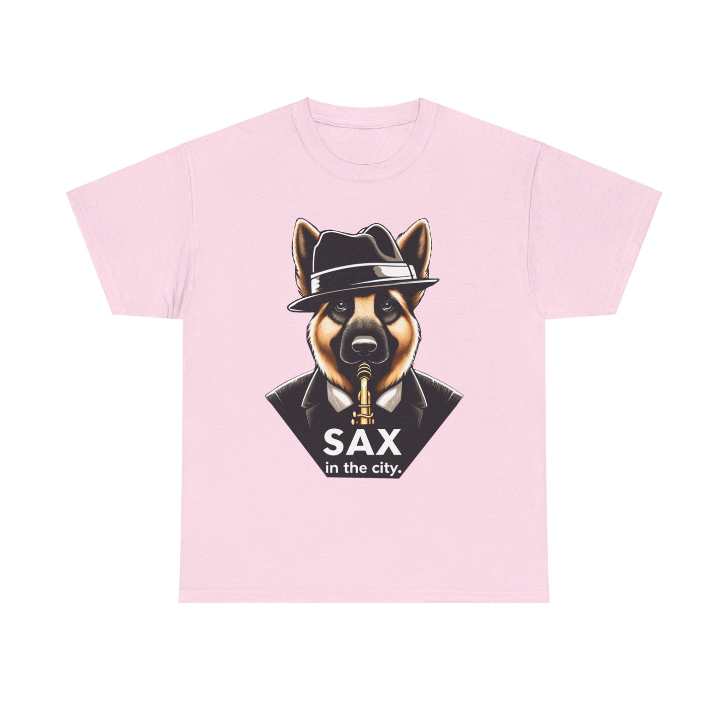 Sax in the City T-Shirt (13 colors) (German Shepherd)