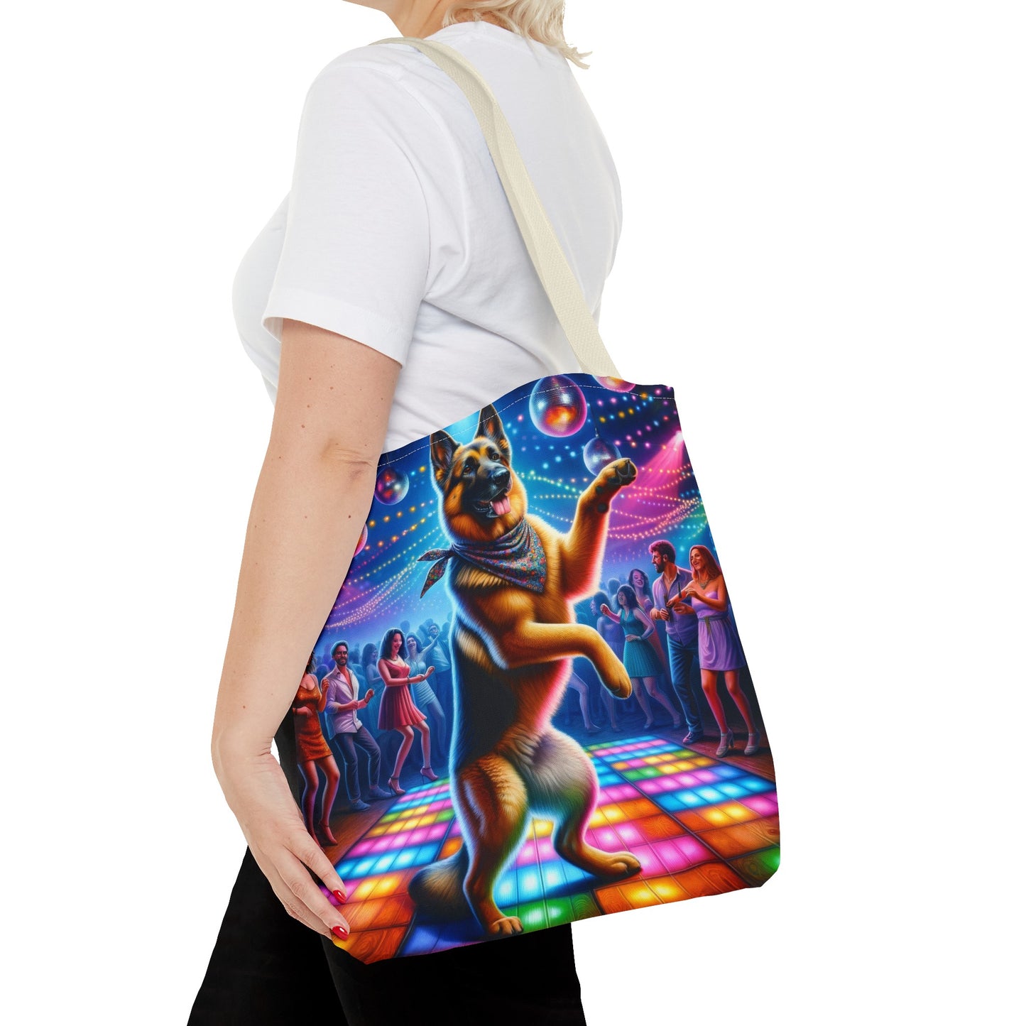 German Shepherd Dancing Tote Bag