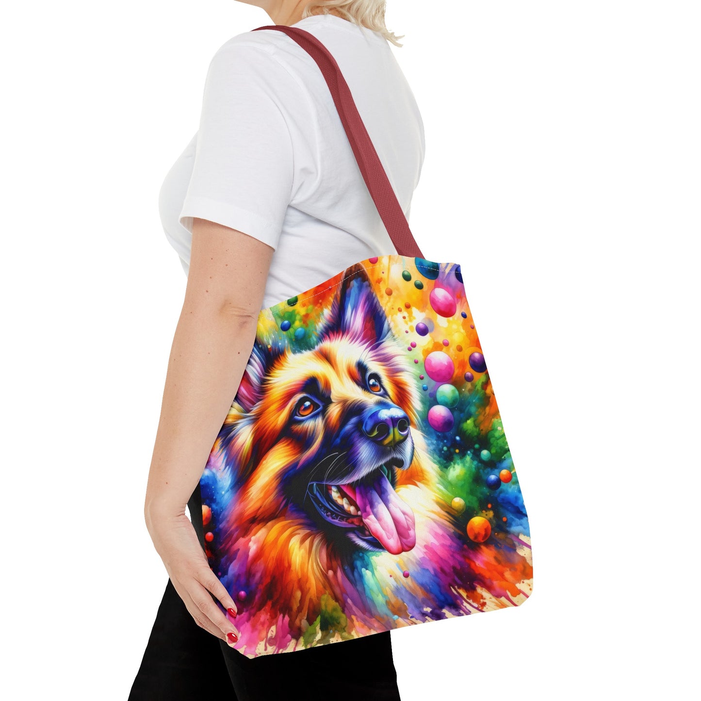 German Shepherd in Watercolor Tote Bag