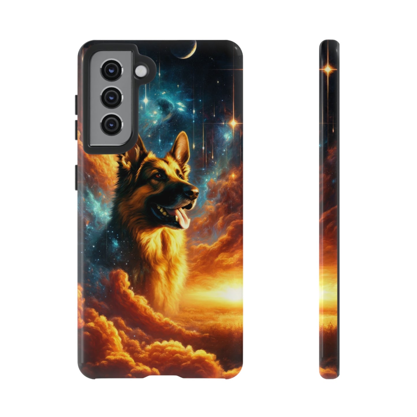 Sci-fi and stars-themed German Shepherd Phone Case