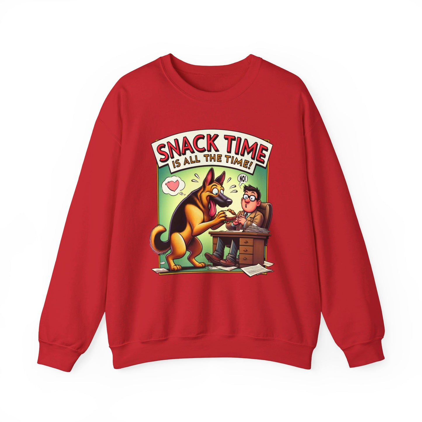 Snack Time is all the Time Sweatshirt (10 colors) (German Shepherd)