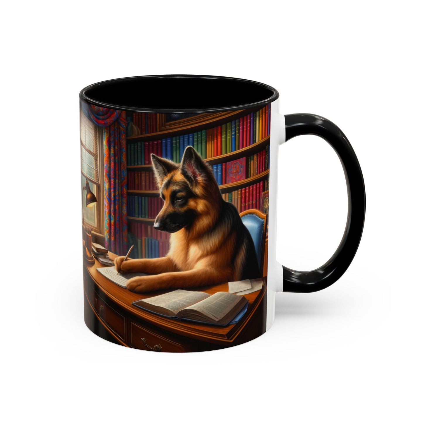 German Shepherd Writing a Book Coffee Mug