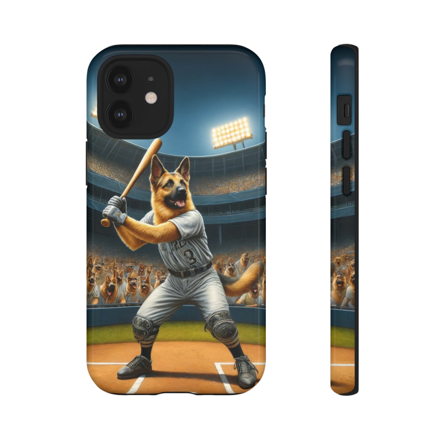 German Shepherd Playing Baseball Tough Phone Case