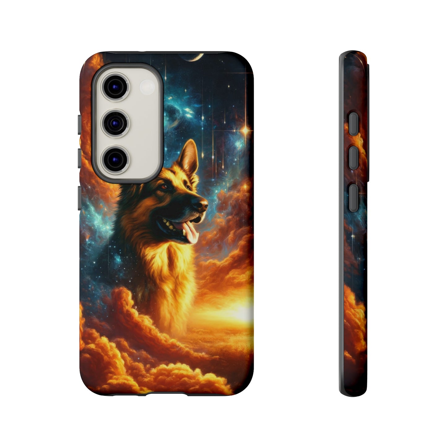 Sci-fi and stars-themed German Shepherd Phone Case