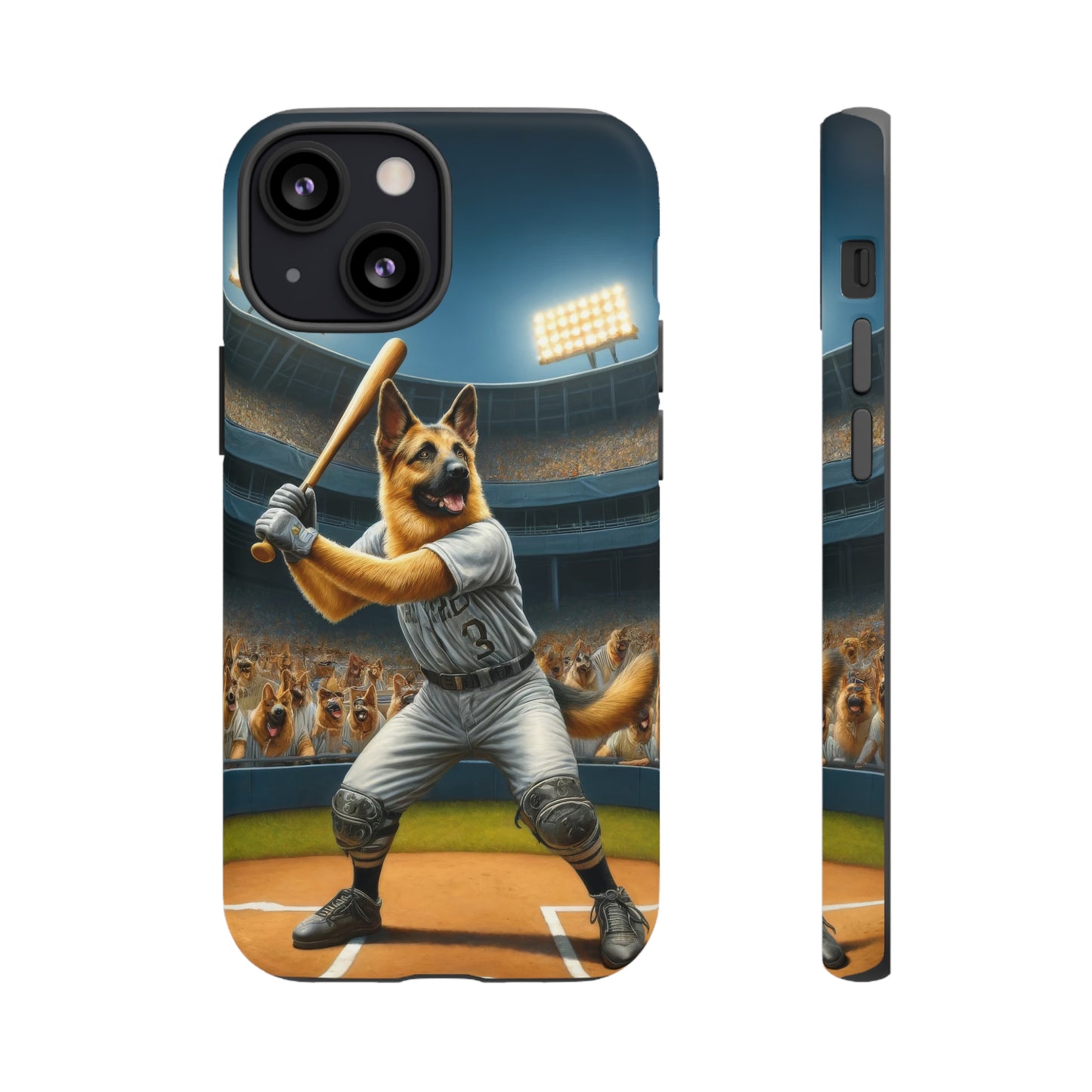 German Shepherd Playing Baseball Tough Phone Case