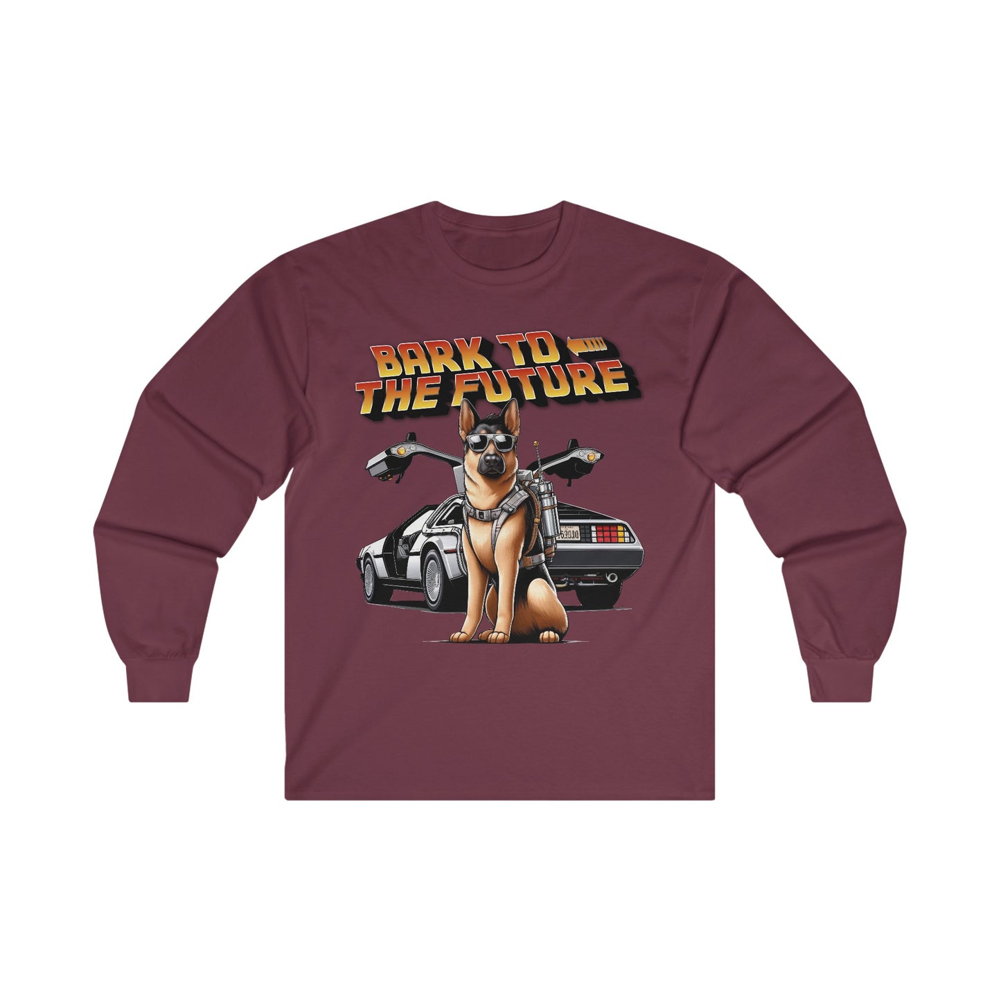 Bark to the Future Long Sleeve Shirt (20 colors) (German Shepherd)