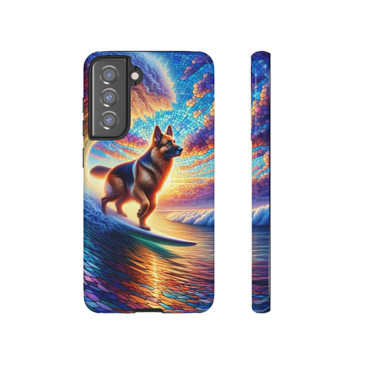 German Shepherd Surfing Phone Case