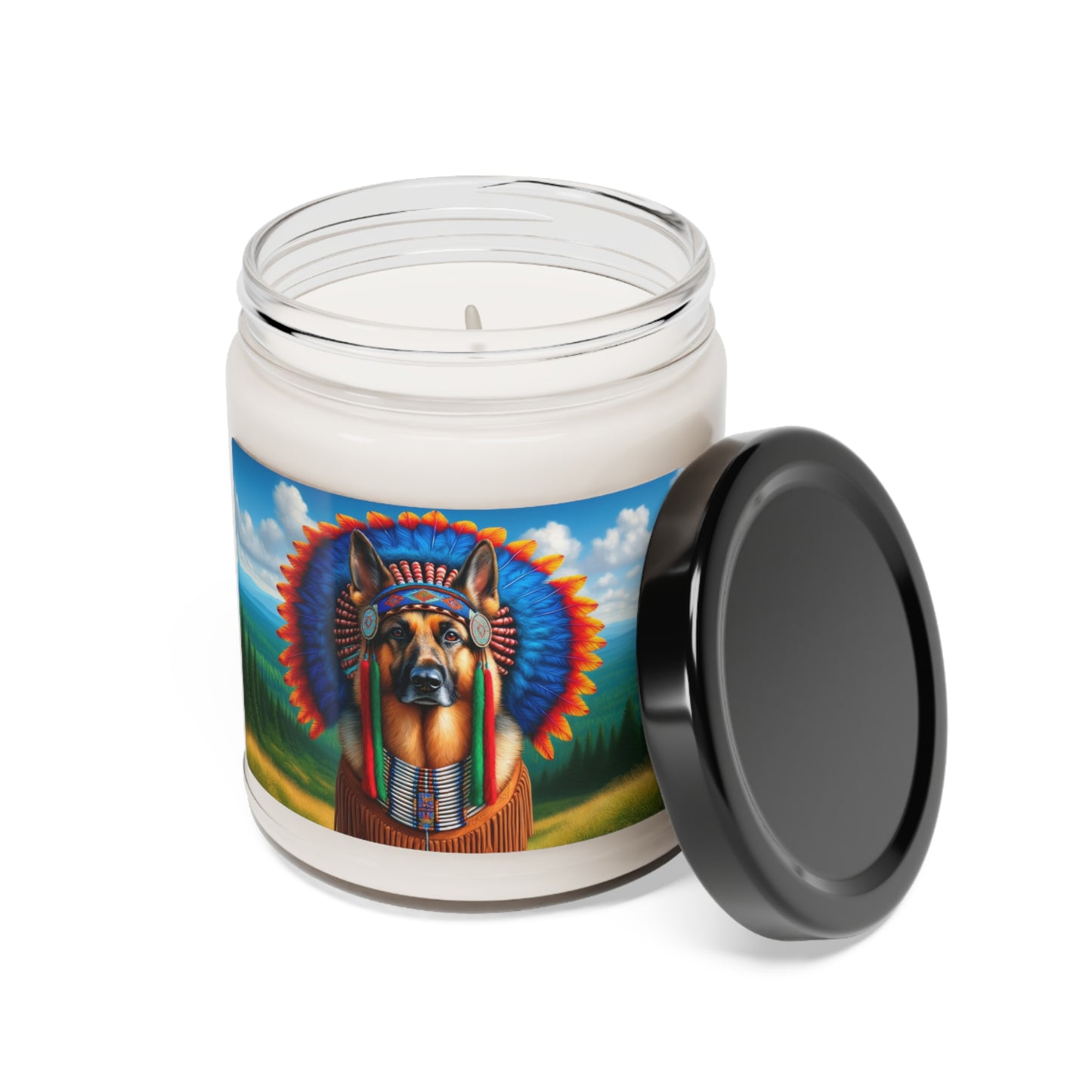 German Shepherd Indian Scented Soy Candle, 9oz