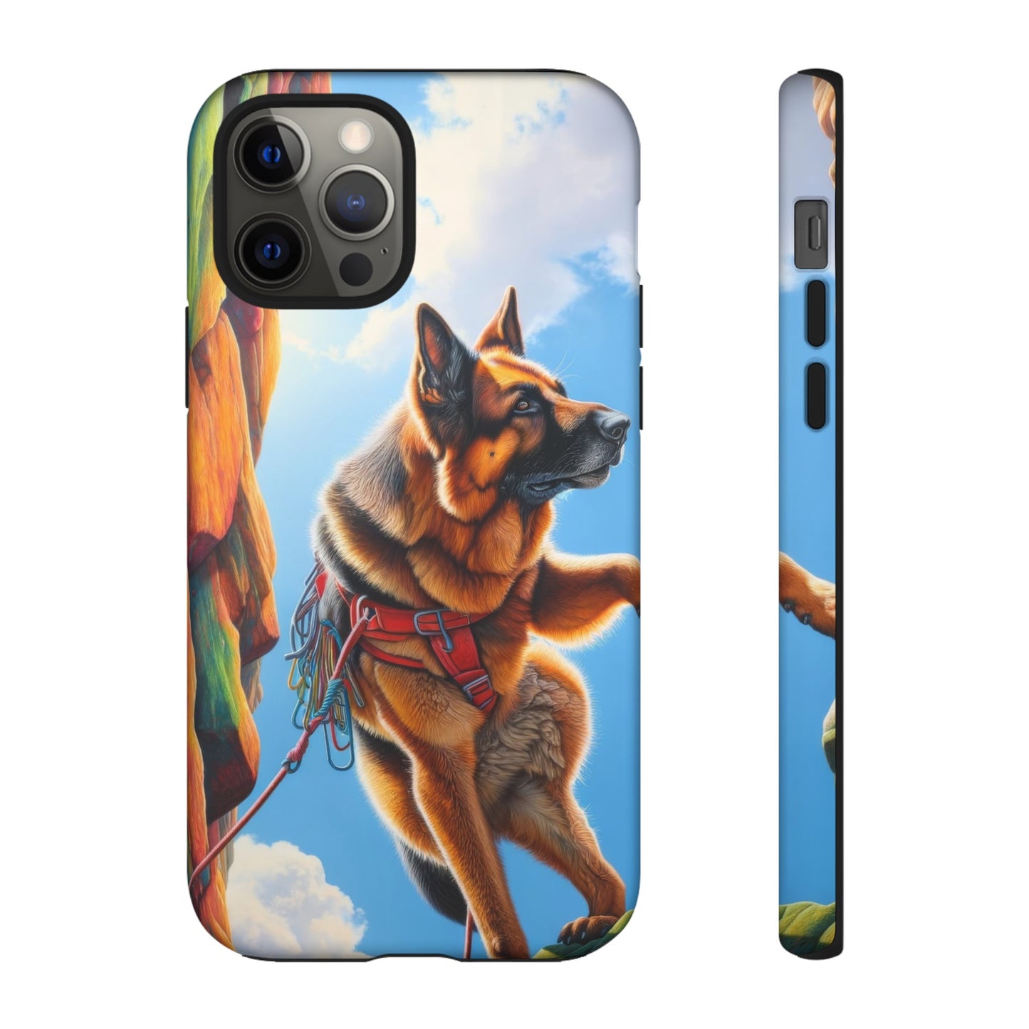 German Shepherd Rock climbing Phone Case