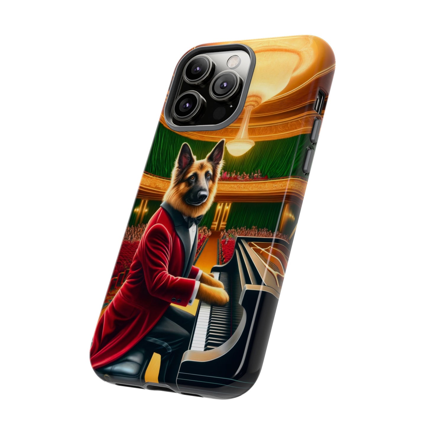 German Shepherd Playing the Piano Phone Case